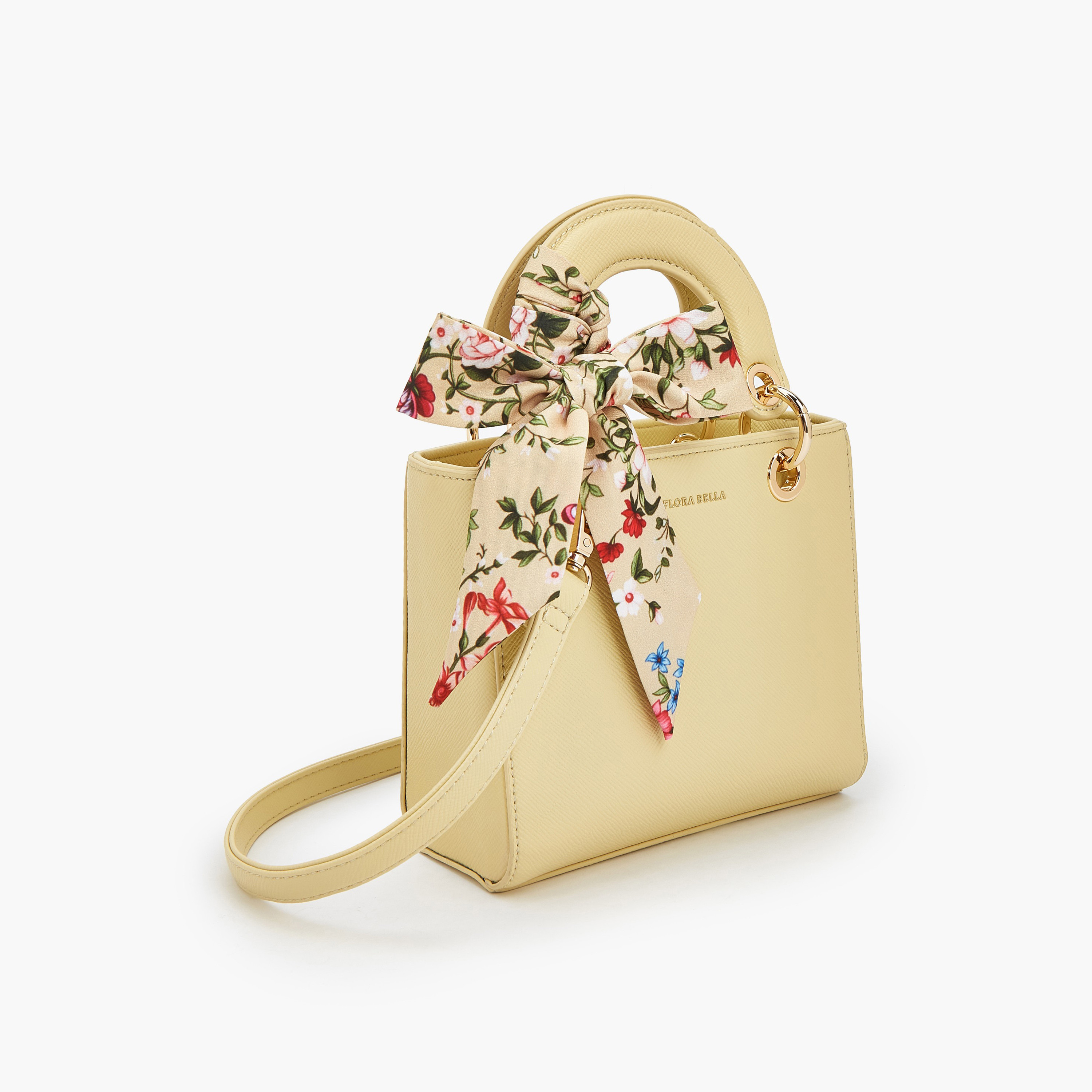 Flora Bella Textured Satchel Bag with Printed Scarf Accent-women-bagsandwallets-handbags-image-5