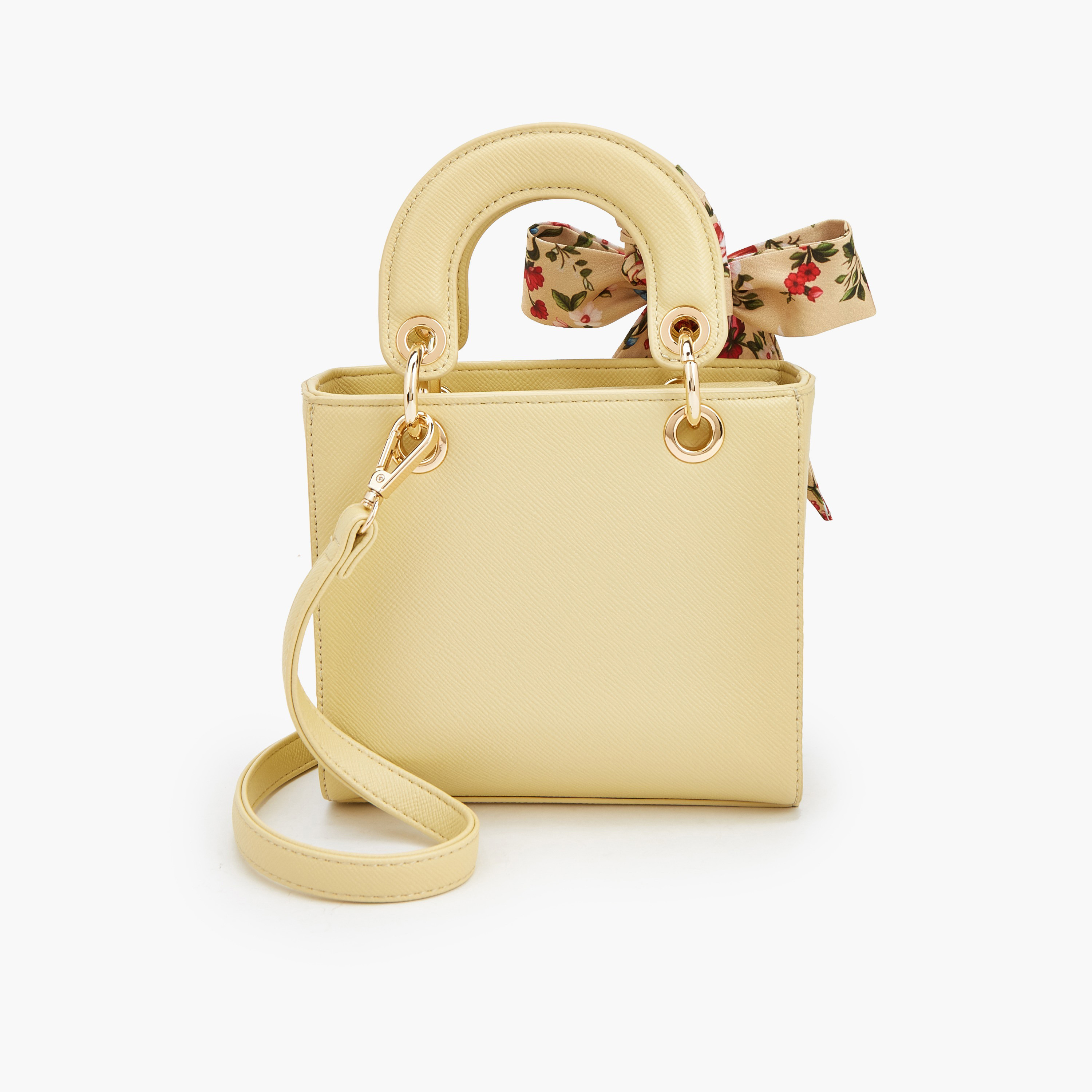 Flora Bella Textured Satchel Bag with Printed Scarf Accent-women-bagsandwallets-handbags-image-6