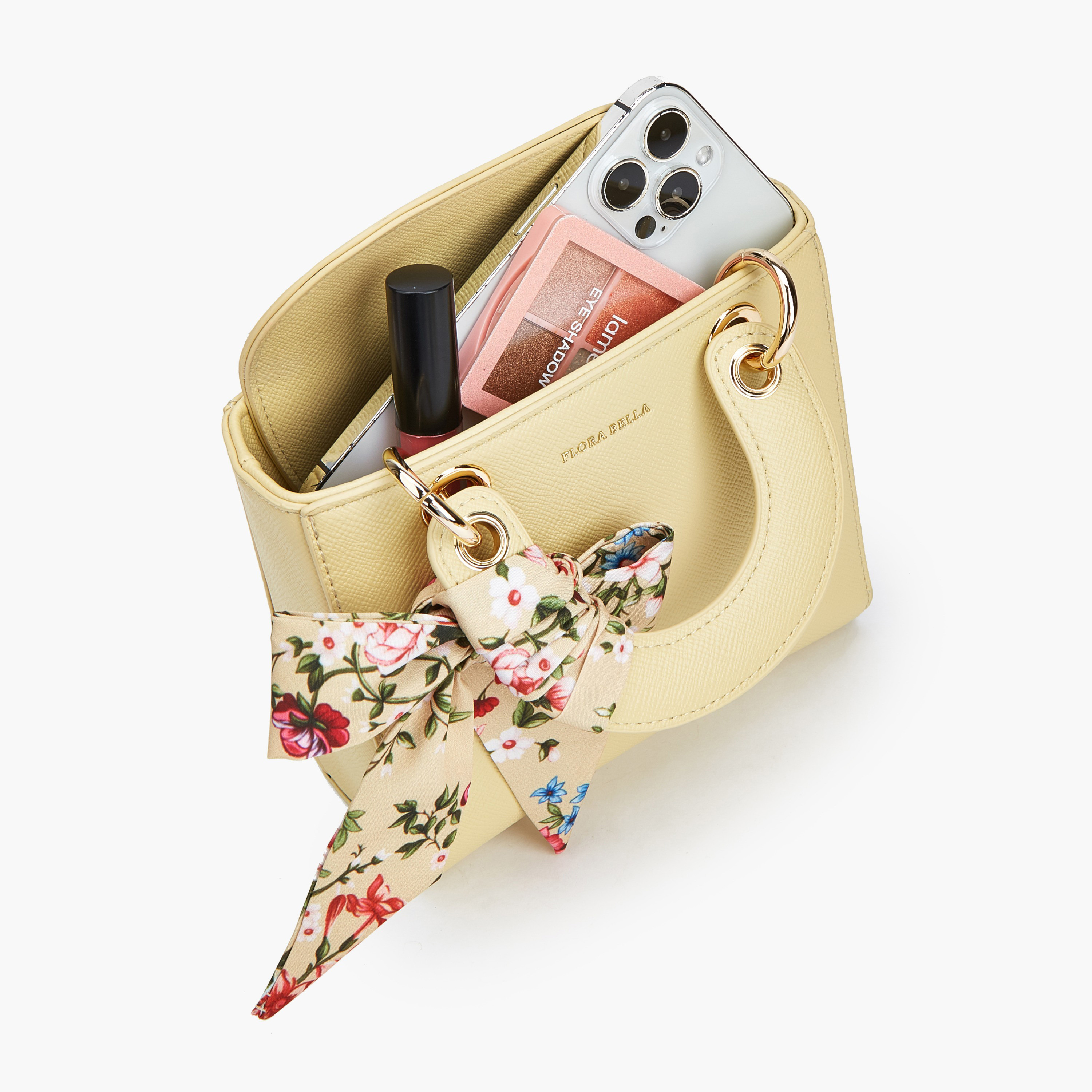 Flora Bella Textured Satchel Bag with Printed Scarf Accent-women-bagsandwallets-handbags-image-9