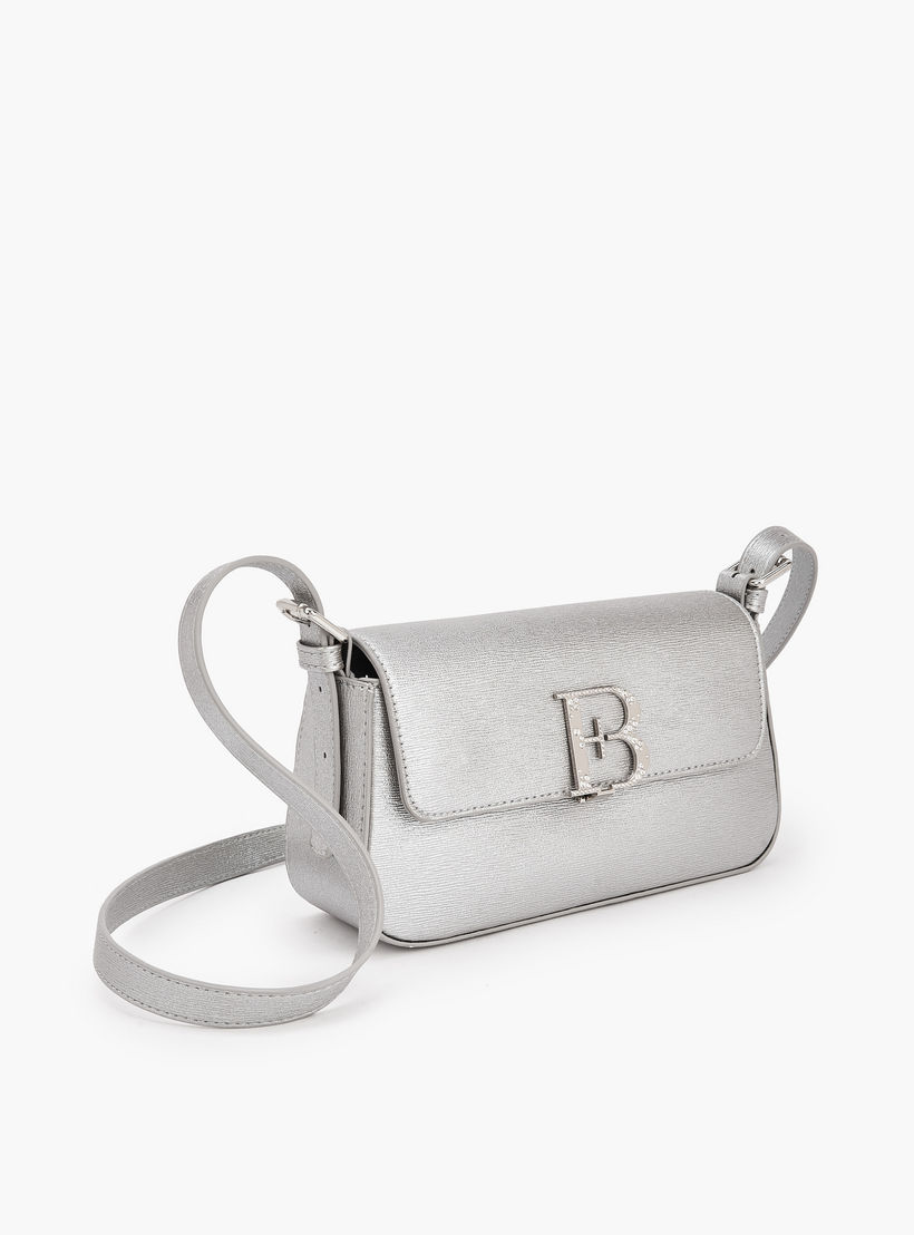 شنطة كروس بودي مزينة بشعار مع حزام قابل للتعديل للنساء من فلورا بيلا-women-bagsandwallets-handbags-image-4