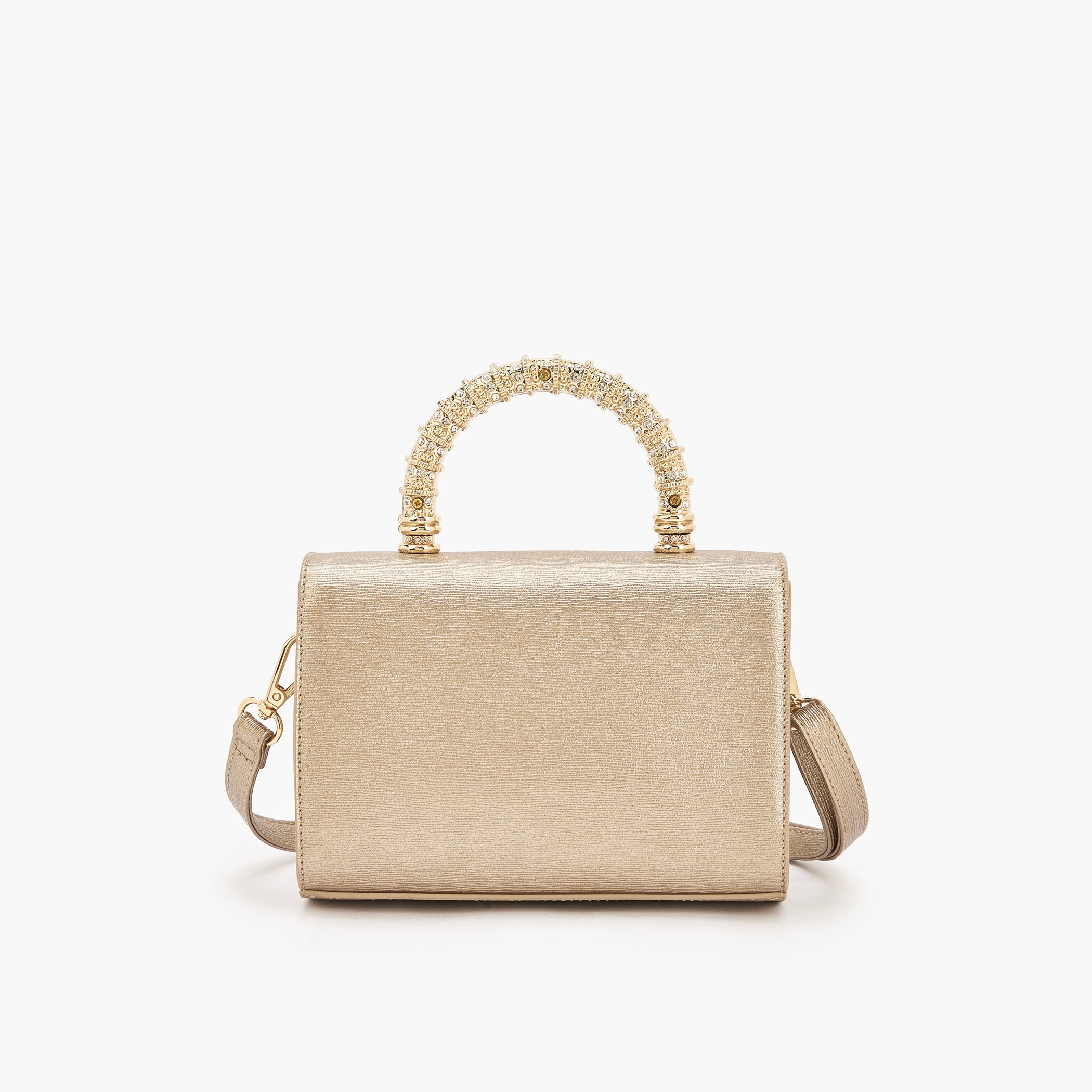 Floral Bella Logo Embellished Satchel Bag with Detachable Strap-women-bagsandwallets-handbags-image-4