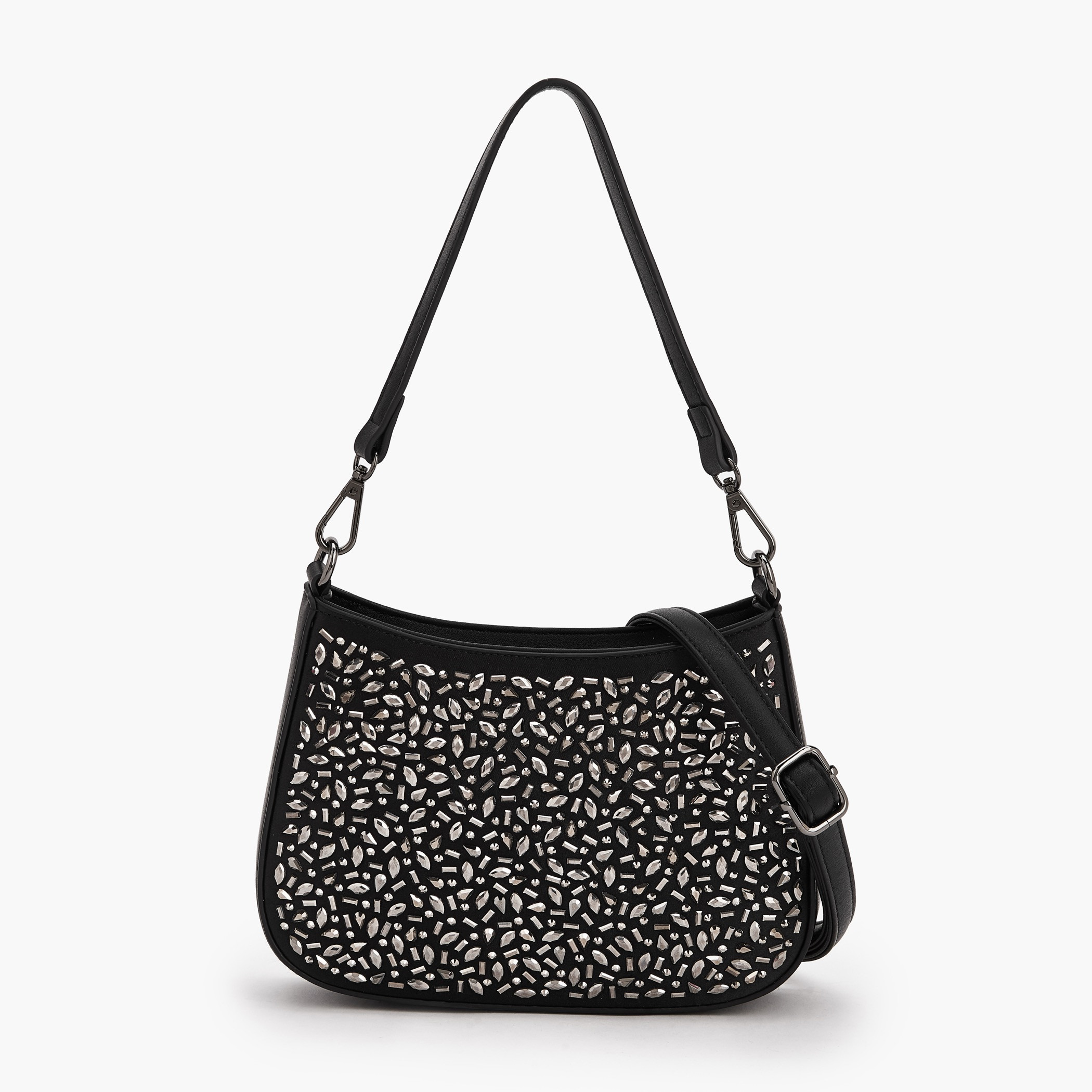 Flora Bella Embellished Shoulder Bag with Zip Closure-women-bagsandwallets-handbags-image-1