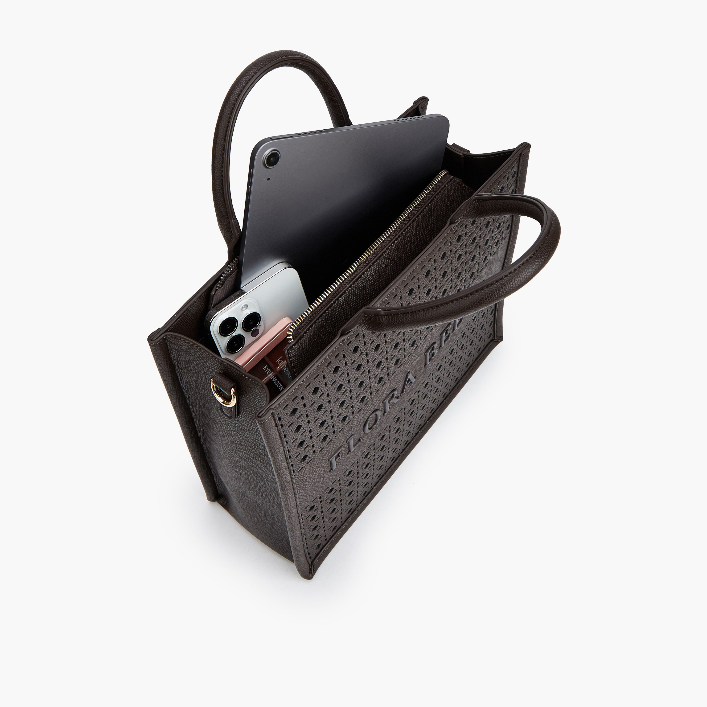 شنطة توتي بتصاميم مفرغة بالليزر وحزام قابل للفصل من فلورا بيلا-women-bagsandwallets-handbags-image-9