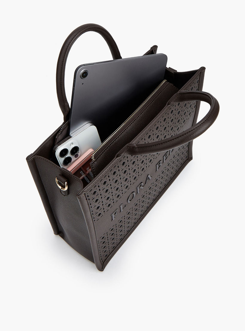 شنطة توتي بتصاميم مفرغة بالليزر وحزام قابل للفصل من فلورا بيلا-women-bagsandwallets-handbags-image-9