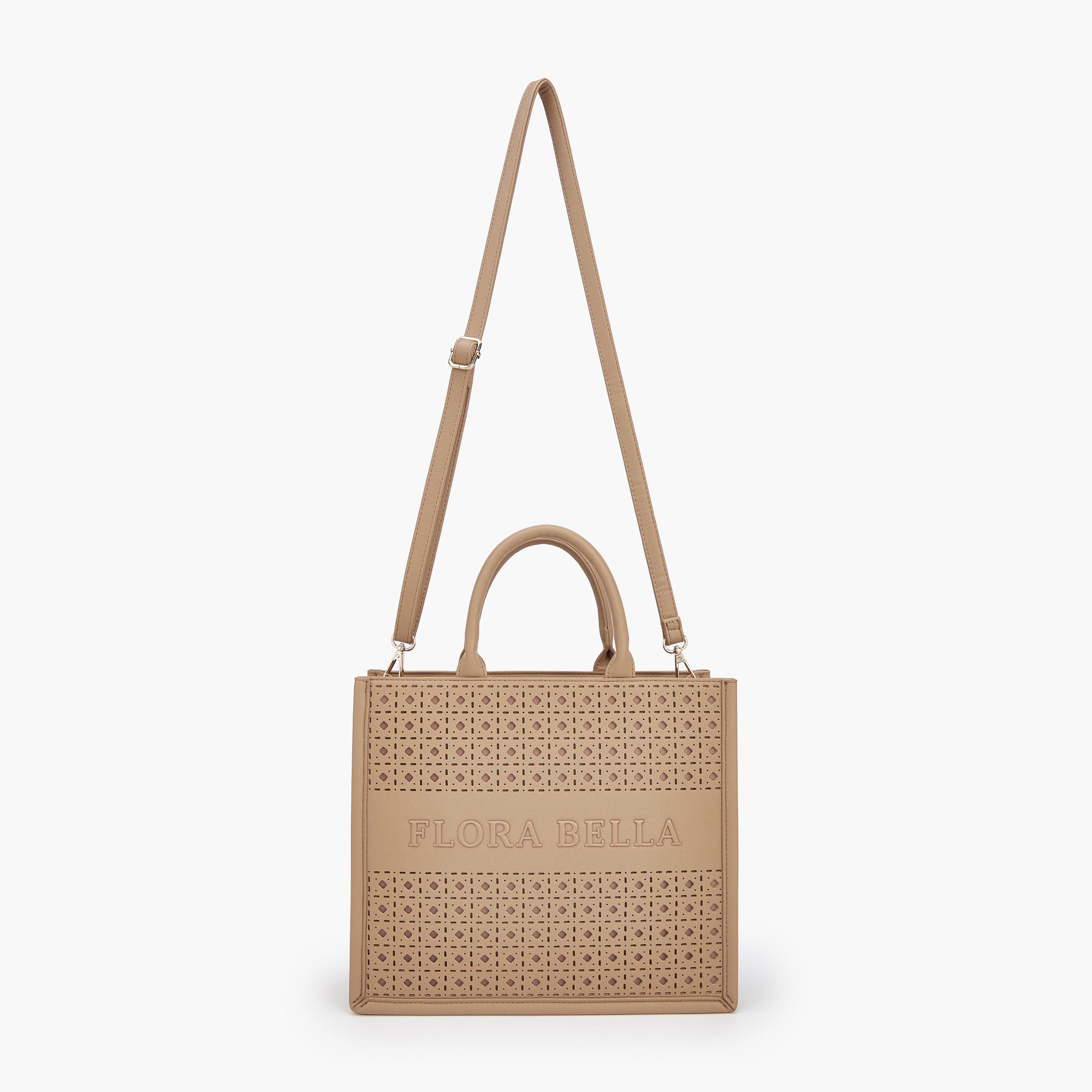 شنطة توتي بتصاميم مفرغة بالليزر وحزام قابل للفصل من فلورا بيلا-women-bagsandwallets-handbags-image-3