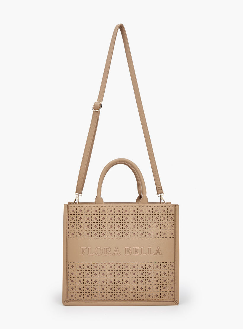 شنطة توتي بتصاميم مفرغة بالليزر وحزام قابل للفصل من فلورا بيلا-women-bagsandwallets-handbags-image-3