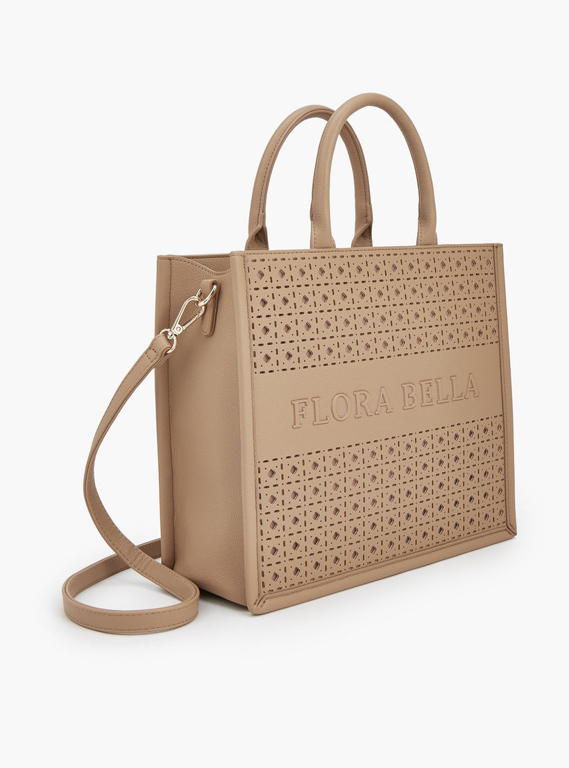 شنطة توتي بتصاميم مفرغة بالليزر وحزام قابل للفصل من فلورا بيلا-women-bagsandwallets-handbags-image-4