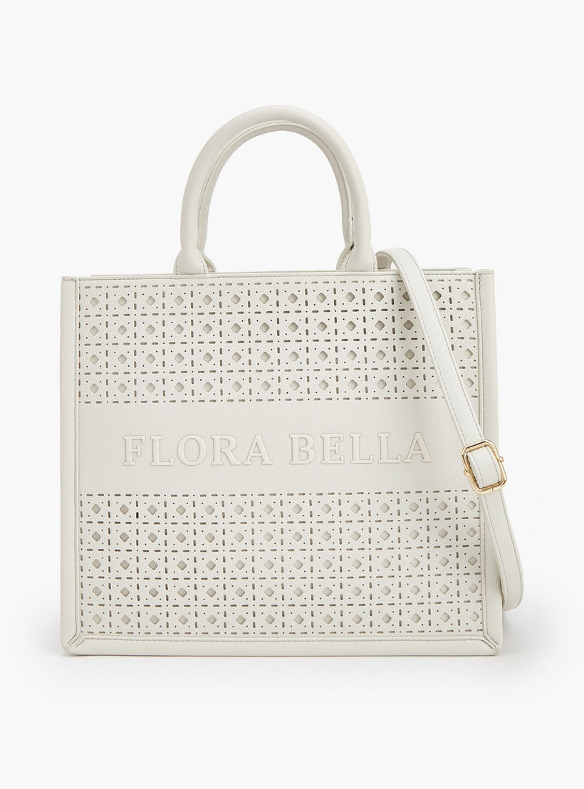 شنطة توتي بتصاميم مفرغة بالليزر وحزام قابل للفصل من فلورا بيلا-women-bagsandwallets-handbags-image-1
