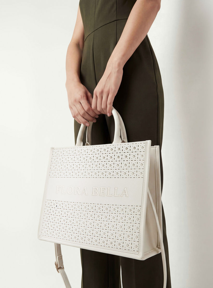 شنطة توتي بتصاميم مفرغة بالليزر وحزام قابل للفصل من فلورا بيلا-women-bagsandwallets-handbags-image-2