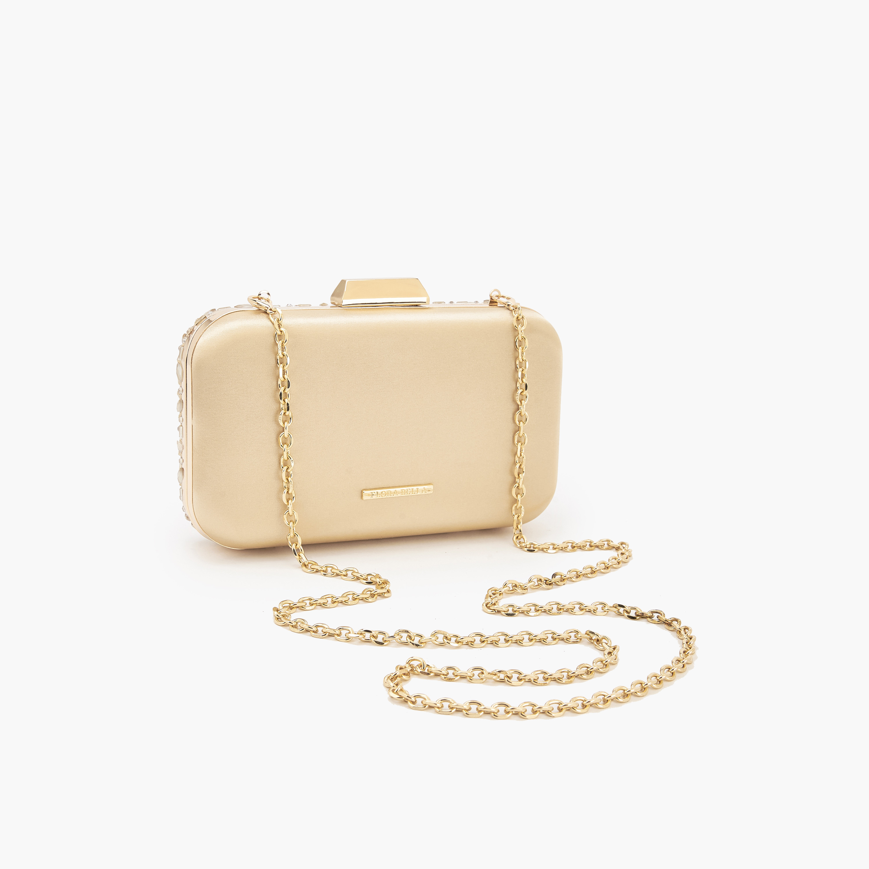 Floral Bella Embellished Clutch with Detachable Chain Strap-women-bagsandwallets-handbags-image-5