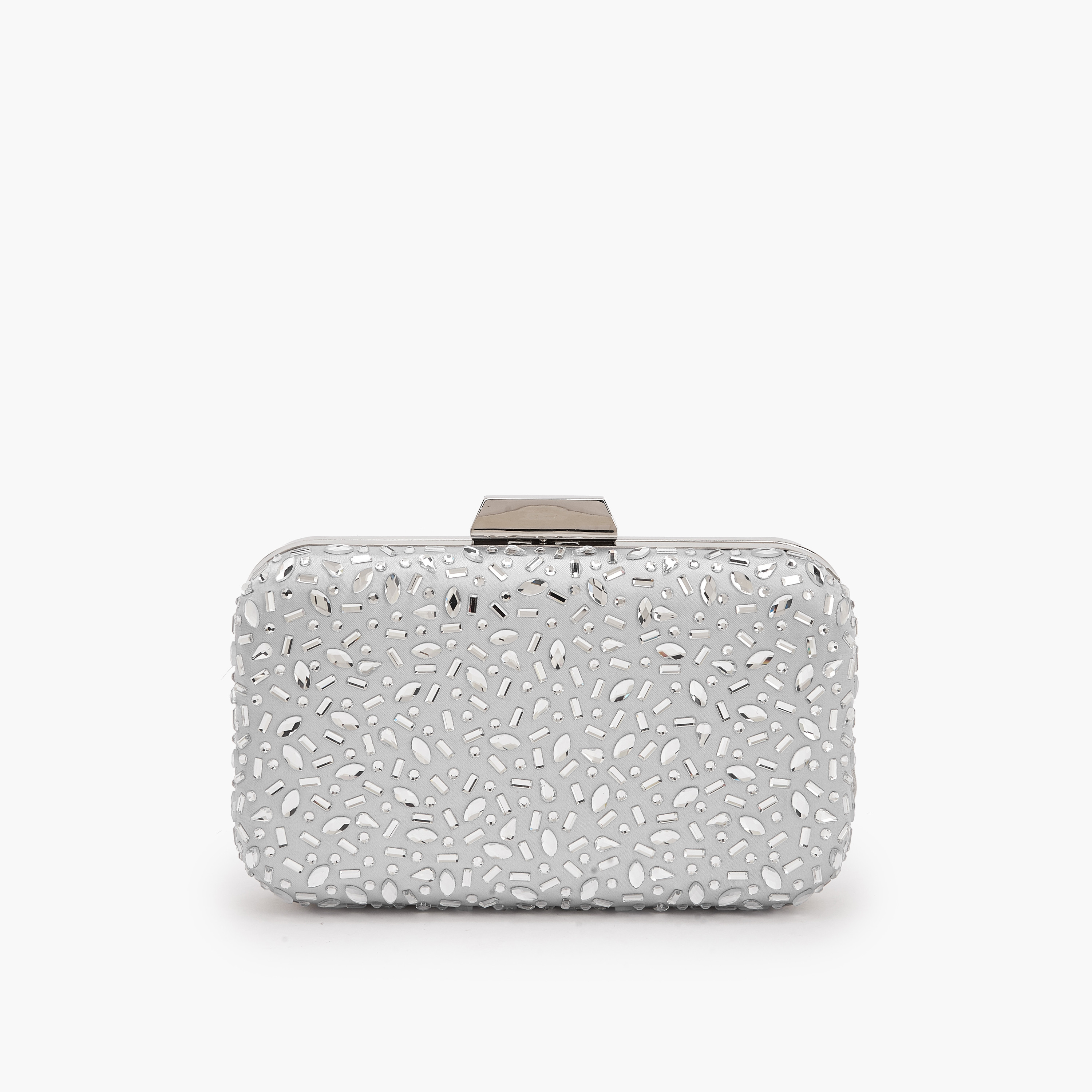 Floral Bella Embellished Clutch with Detachable Chain Strap-women-bagsandwallets-handbags-image-1