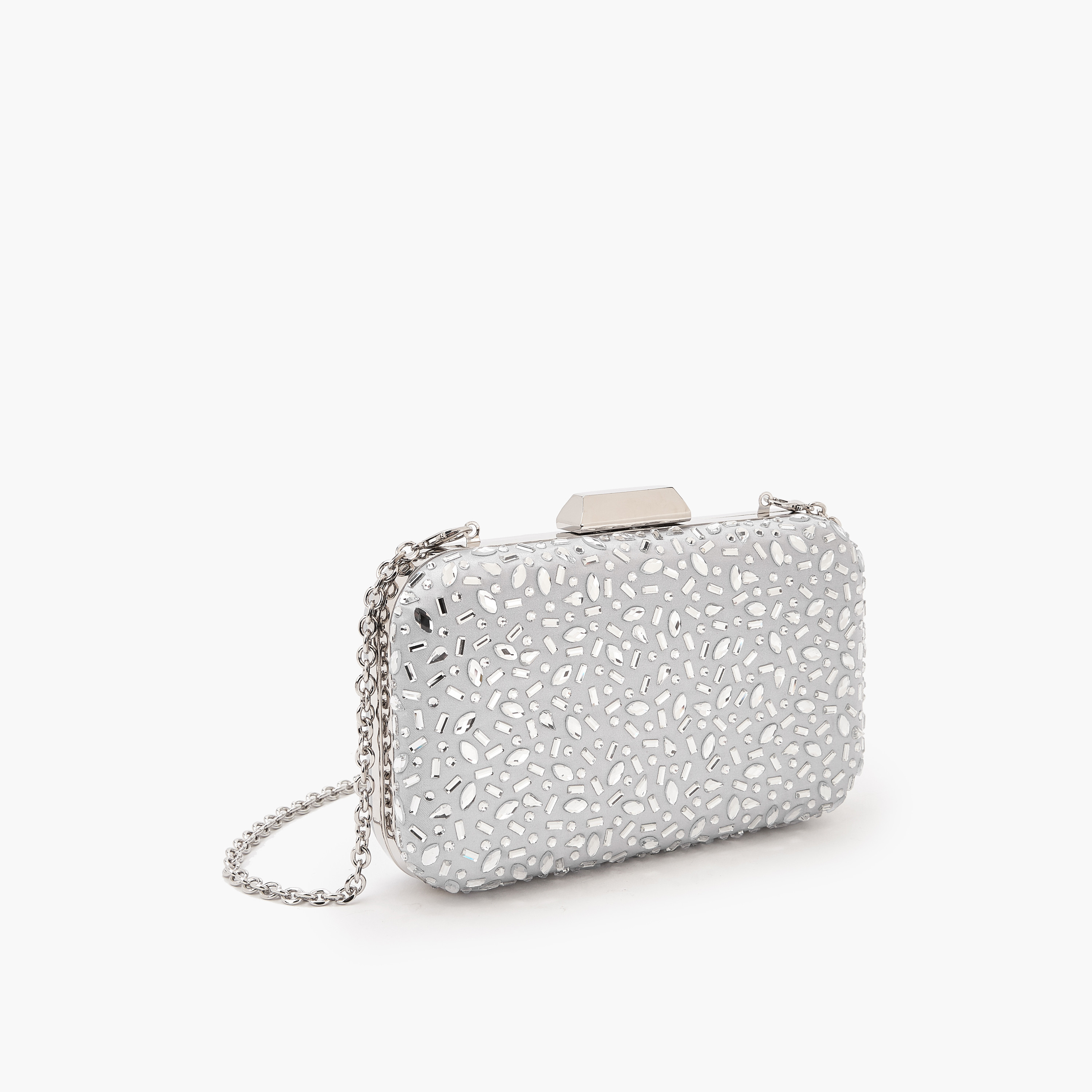 Floral Bella Embellished Clutch with Detachable Chain Strap-women-bagsandwallets-handbags-image-4