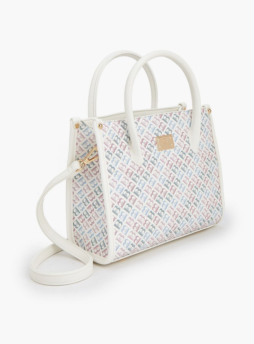شنطة ساتشيل بحزام قابل للفصل وطبعات مونوجرام من فلورا بيلا-women-bagsandwallets-handbags-image-4