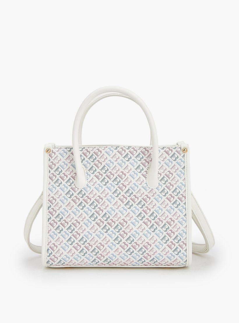 شنطة ساتشيل بحزام قابل للفصل وطبعات مونوجرام من فلورا بيلا-women-bagsandwallets-handbags-image-6