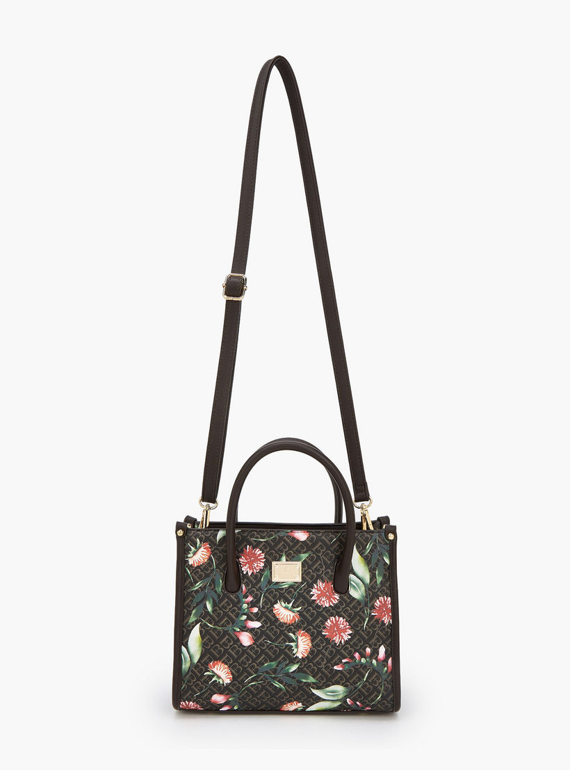 شنطة ساتشيل بطبعات مونوجرام وبحزام قابل للفصل من فلورا بيلا-women-bagsandwallets-handbags-image-3