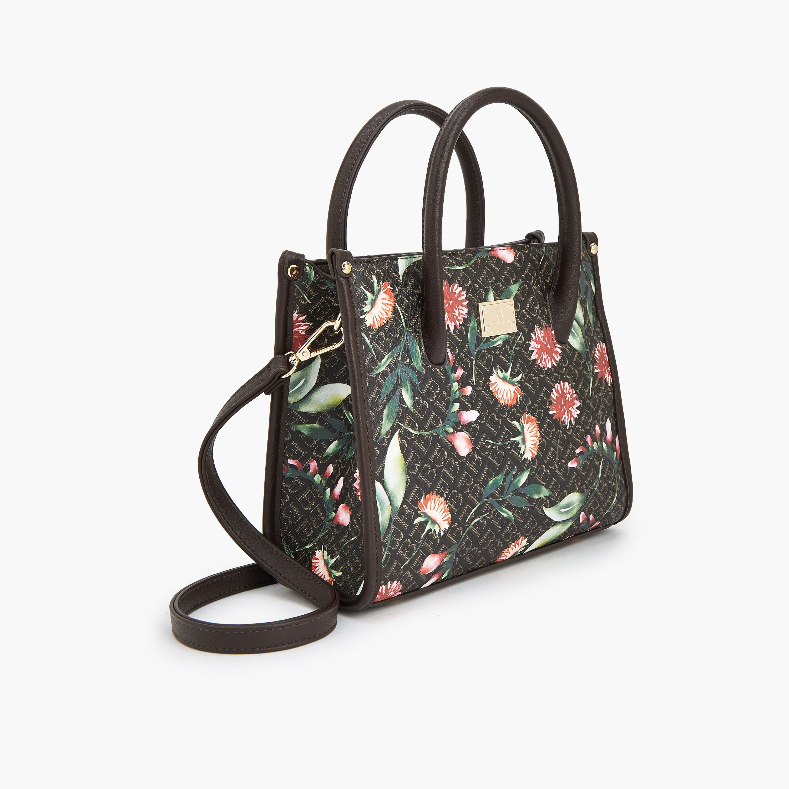 شنطة ساتشيل بطبعات مونوجرام وبحزام قابل للفصل من فلورا بيلا-women-bagsandwallets-handbags-image-4