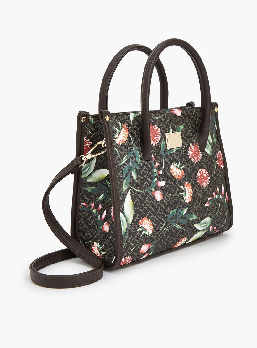 شنطة ساتشيل بطبعات مونوجرام وبحزام قابل للفصل من فلورا بيلا-women-bagsandwallets-handbags-image-4