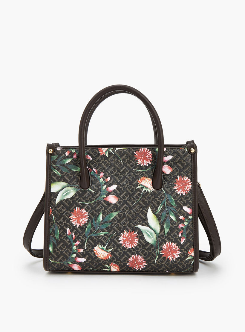 شنطة ساتشيل بطبعات مونوجرام وبحزام قابل للفصل من فلورا بيلا-women-bagsandwallets-handbags-image-6