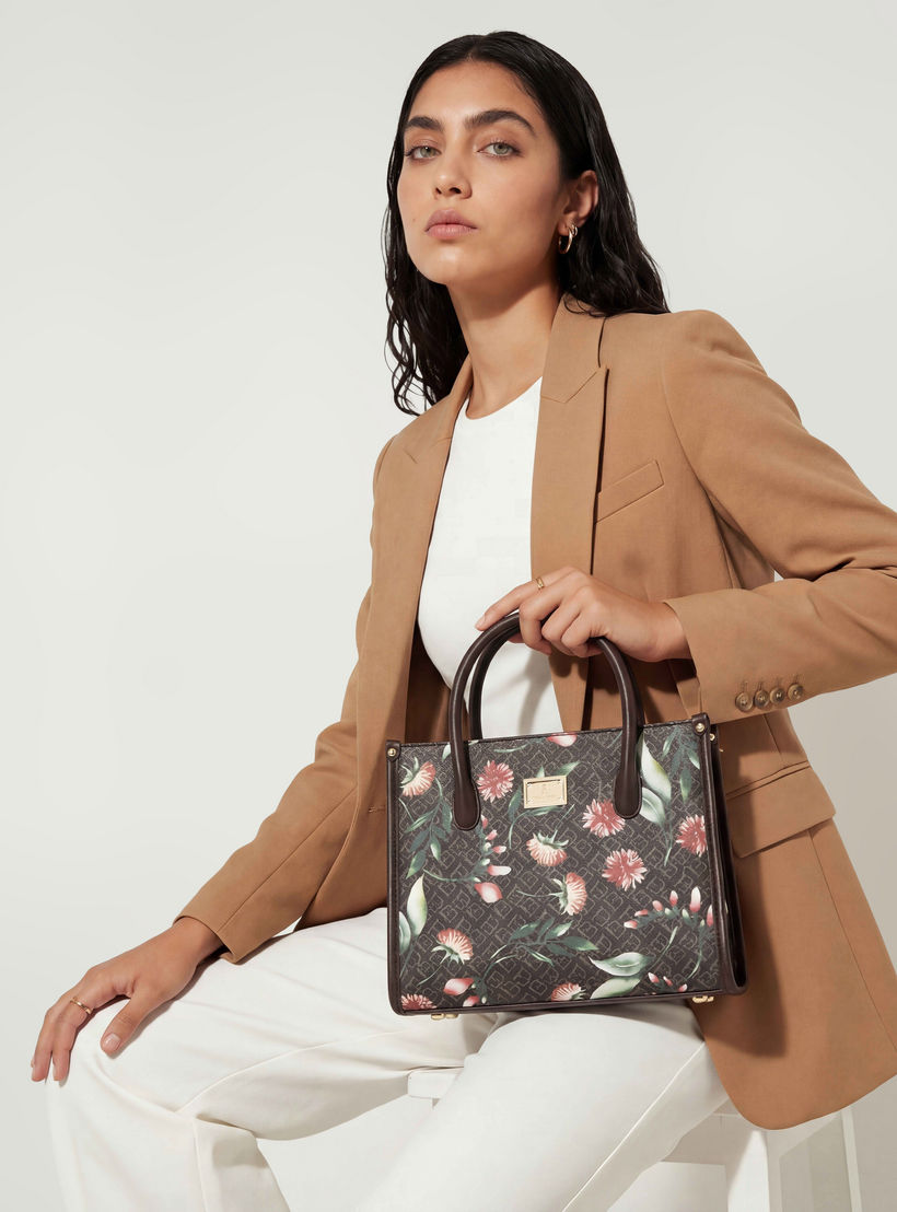 شنطة ساتشيل بطبعات مونوجرام وبحزام قابل للفصل من فلورا بيلا-women-bagsandwallets-handbags-image-8