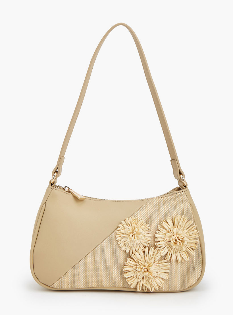 Flora Bella 3D Applique Shoulder Bag with Zip Closure-women-bagsandwallets-handbags-image-1