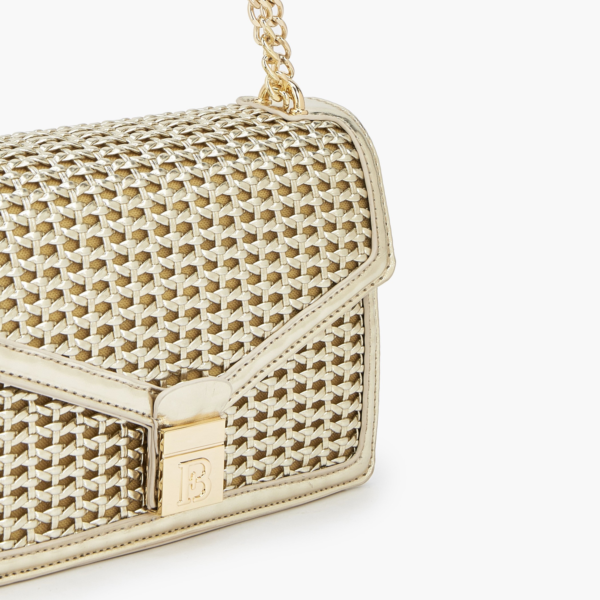 Flora Bella Metallic Textured Crossbody Bag with Chain Strap-women-bagsandwallets-handbags-image-5