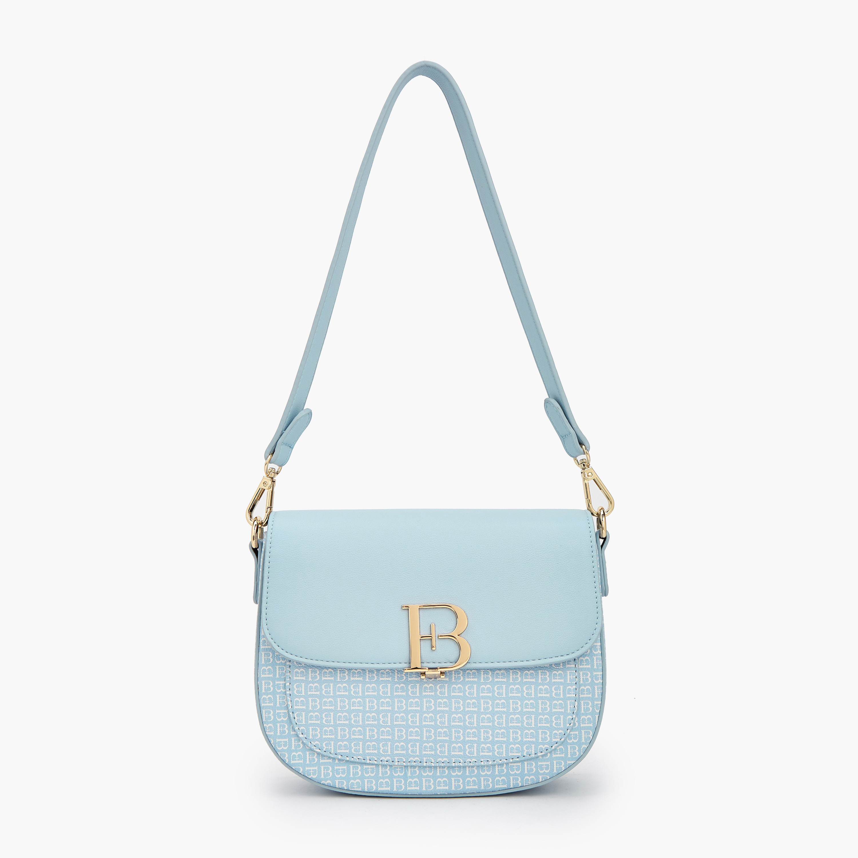 Flora Bella Monogram Print Shoulder Bag with Flap-women-bagsandwallets-handbags-image-2