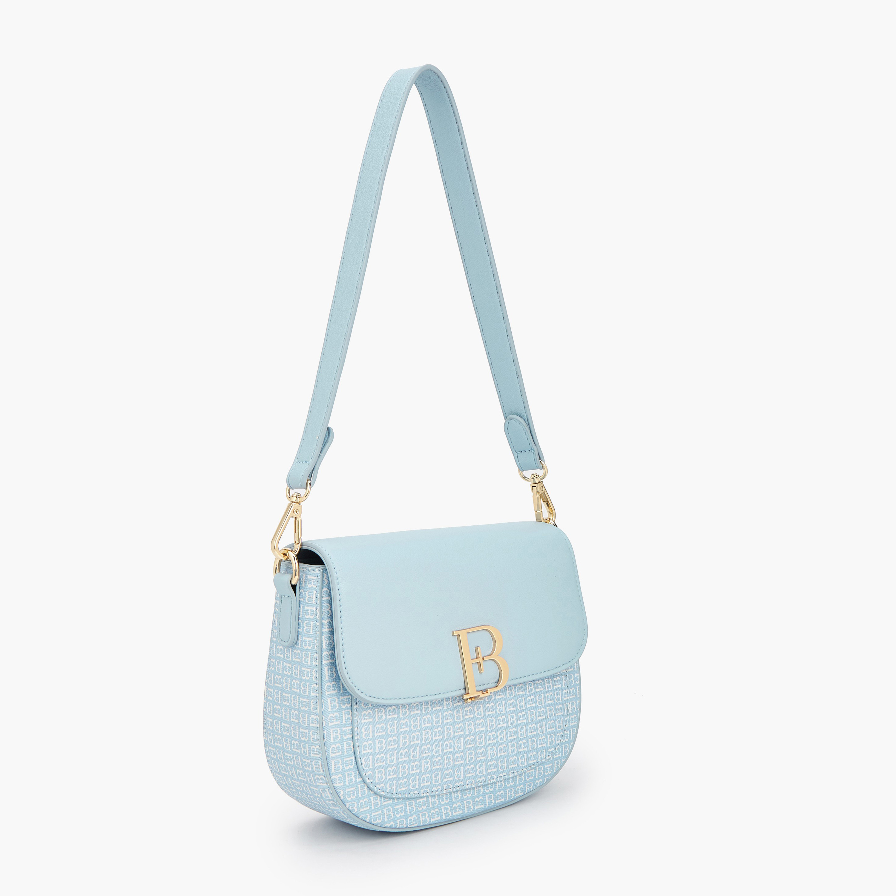 Flora Bella Monogram Print Shoulder Bag with Flap-women-bagsandwallets-handbags-image-3
