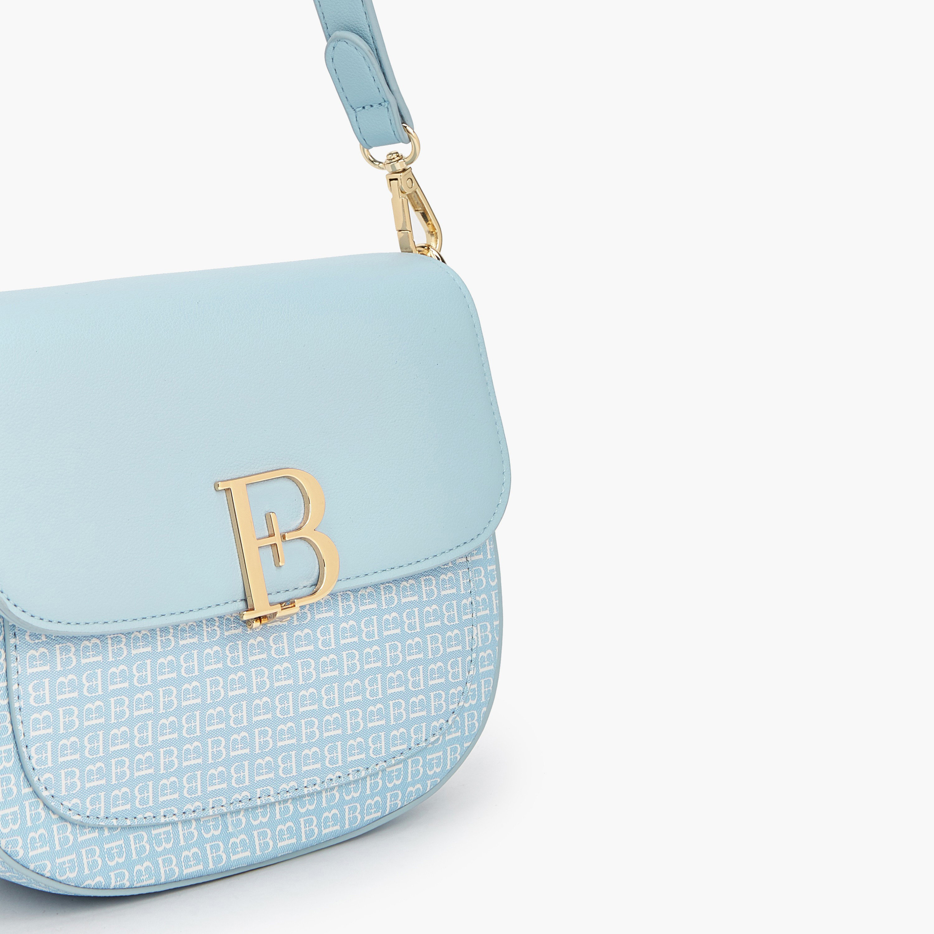 Flora Bella Monogram Print Shoulder Bag with Flap-women-bagsandwallets-handbags-image-4