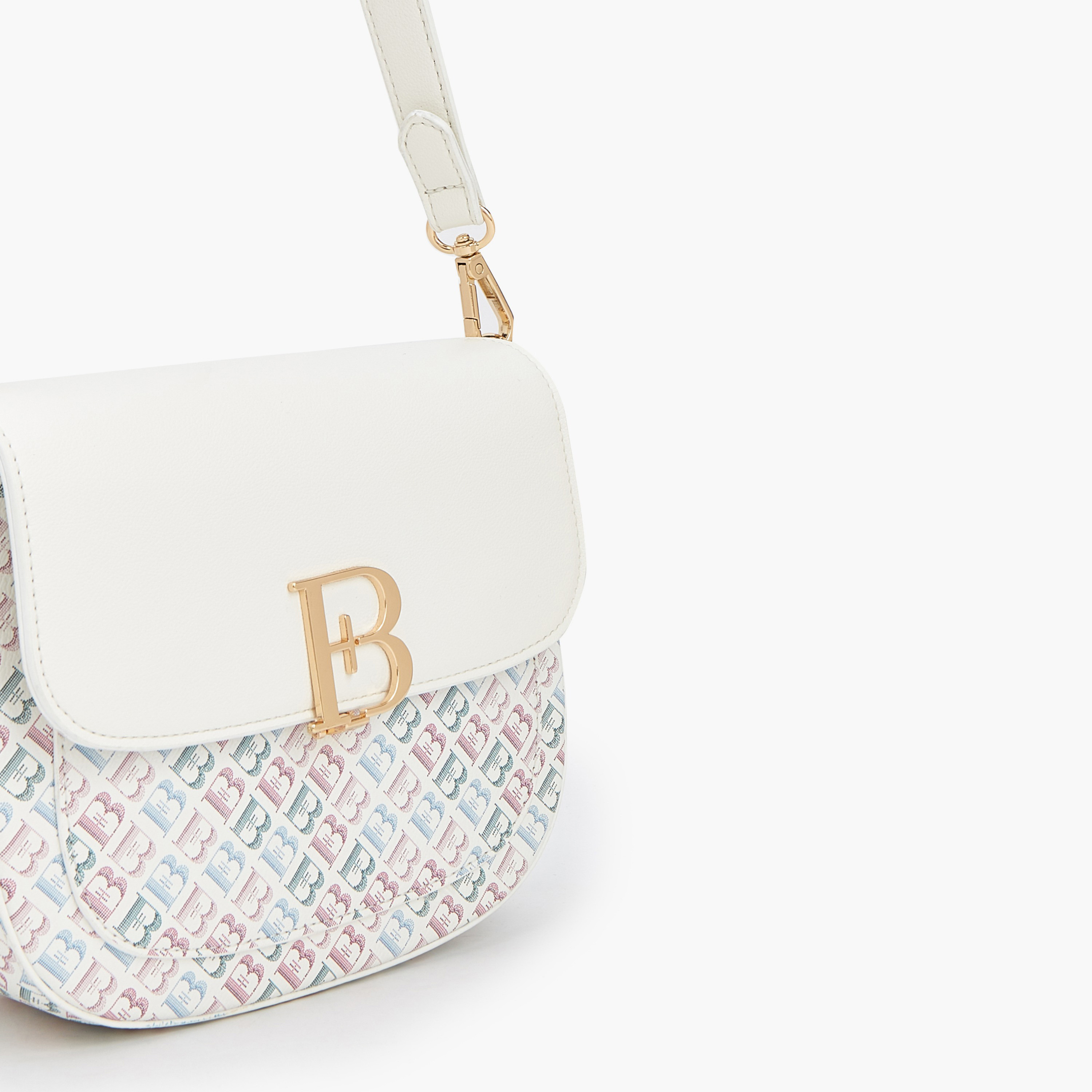 شنطة كتف بطبعات مونوجرام وطية من فلورا بيلا-women-bagsandwallets-handbags-image-4