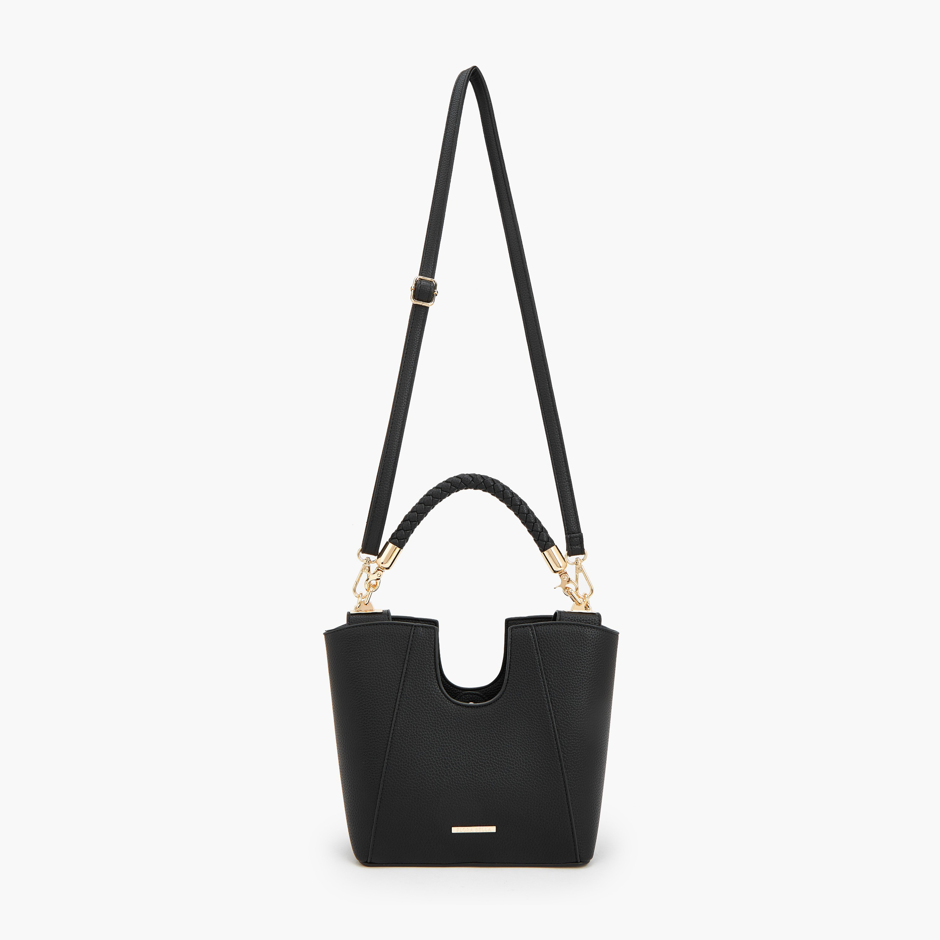 Flora Bella Textured Satchel Bag with Braided Handle-women-bagsandwallets-handbags-image-3