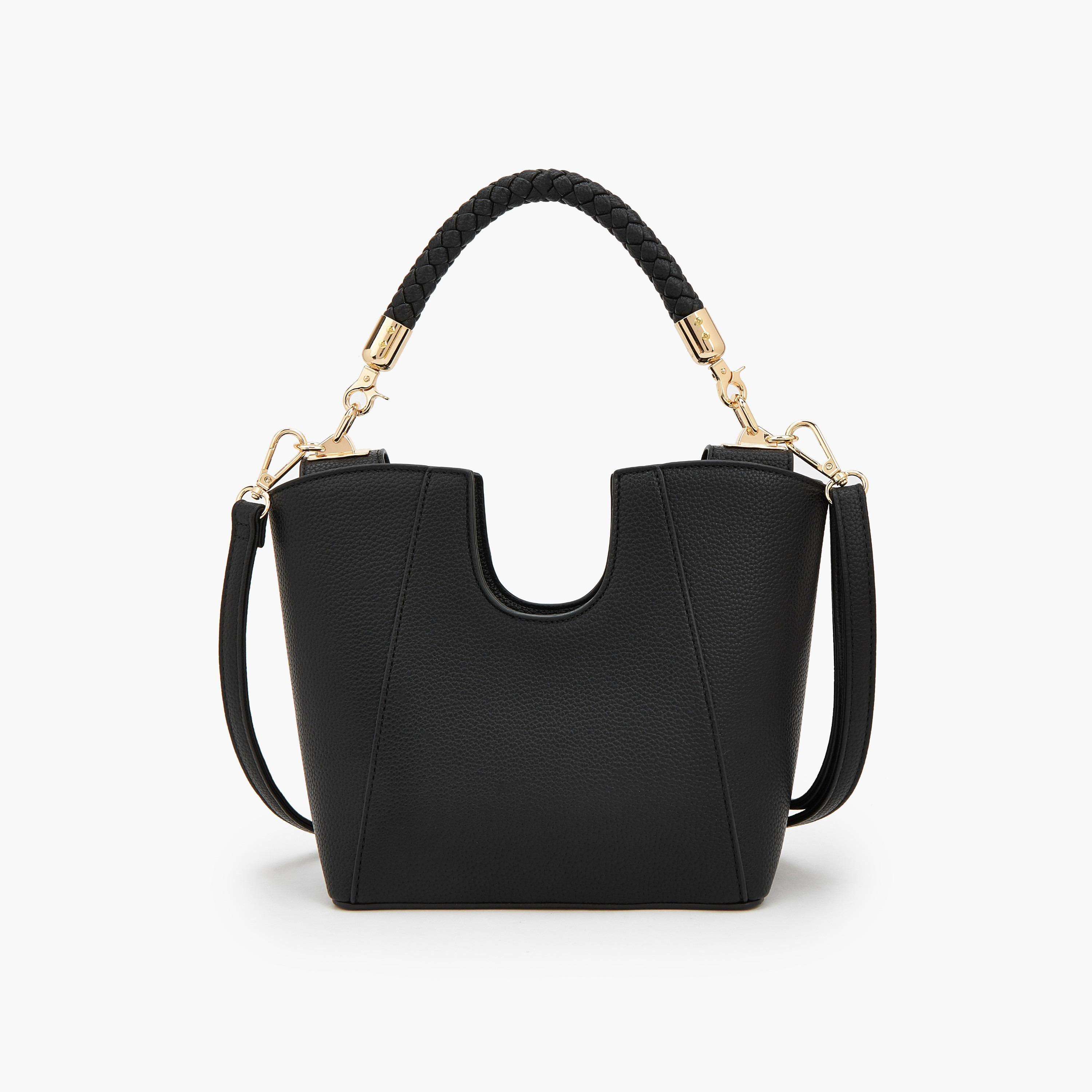 Flora Bella Textured Satchel Bag with Braided Handle-women-bagsandwallets-handbags-image-6