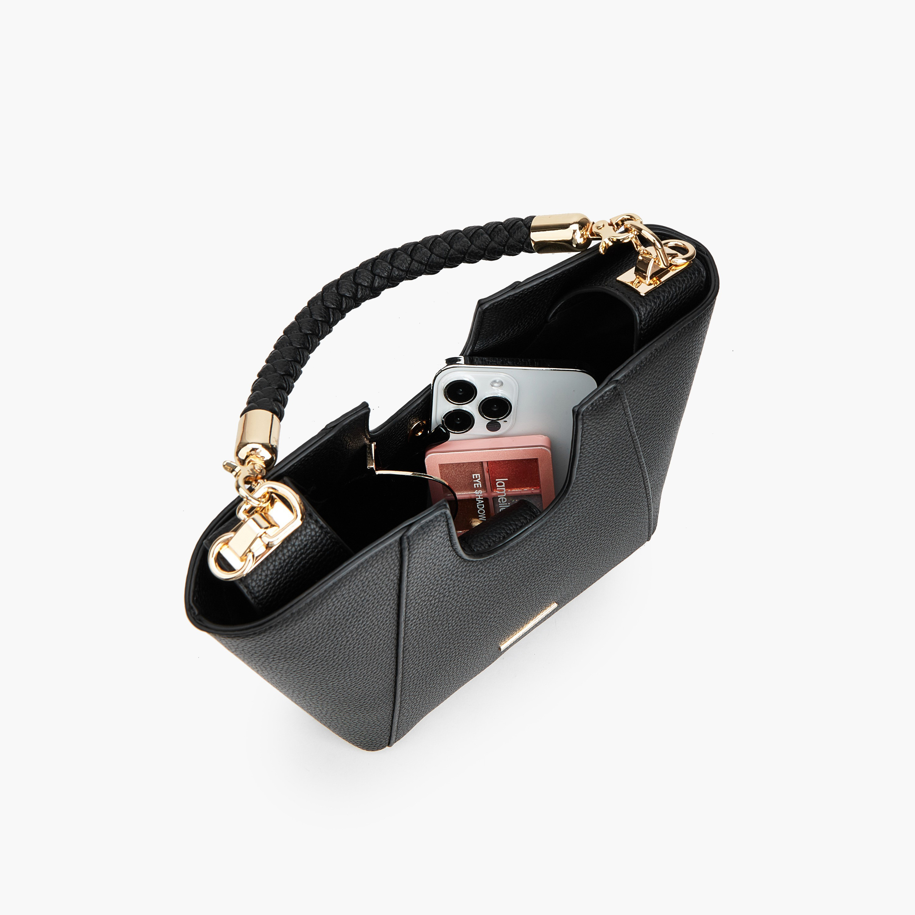 Flora Bella Textured Satchel Bag with Braided Handle-women-bagsandwallets-handbags-image-9