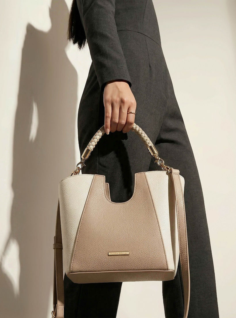 Flora Bella Textured Satchel Bag with Braided Handle-women-bagsandwallets-handbags-image-2