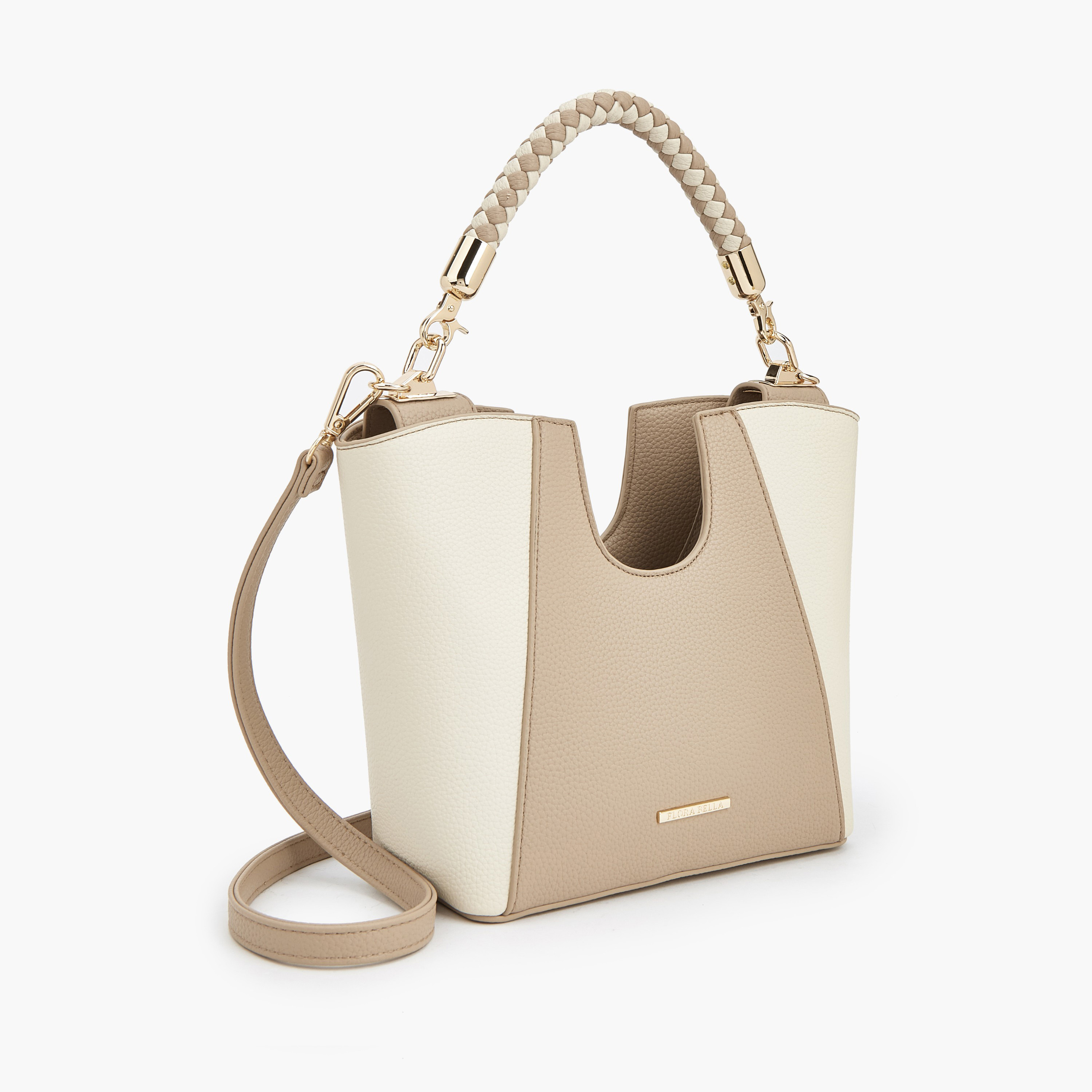 Flora Bella Textured Satchel Bag with Braided Handle-women-bagsandwallets-handbags-image-4