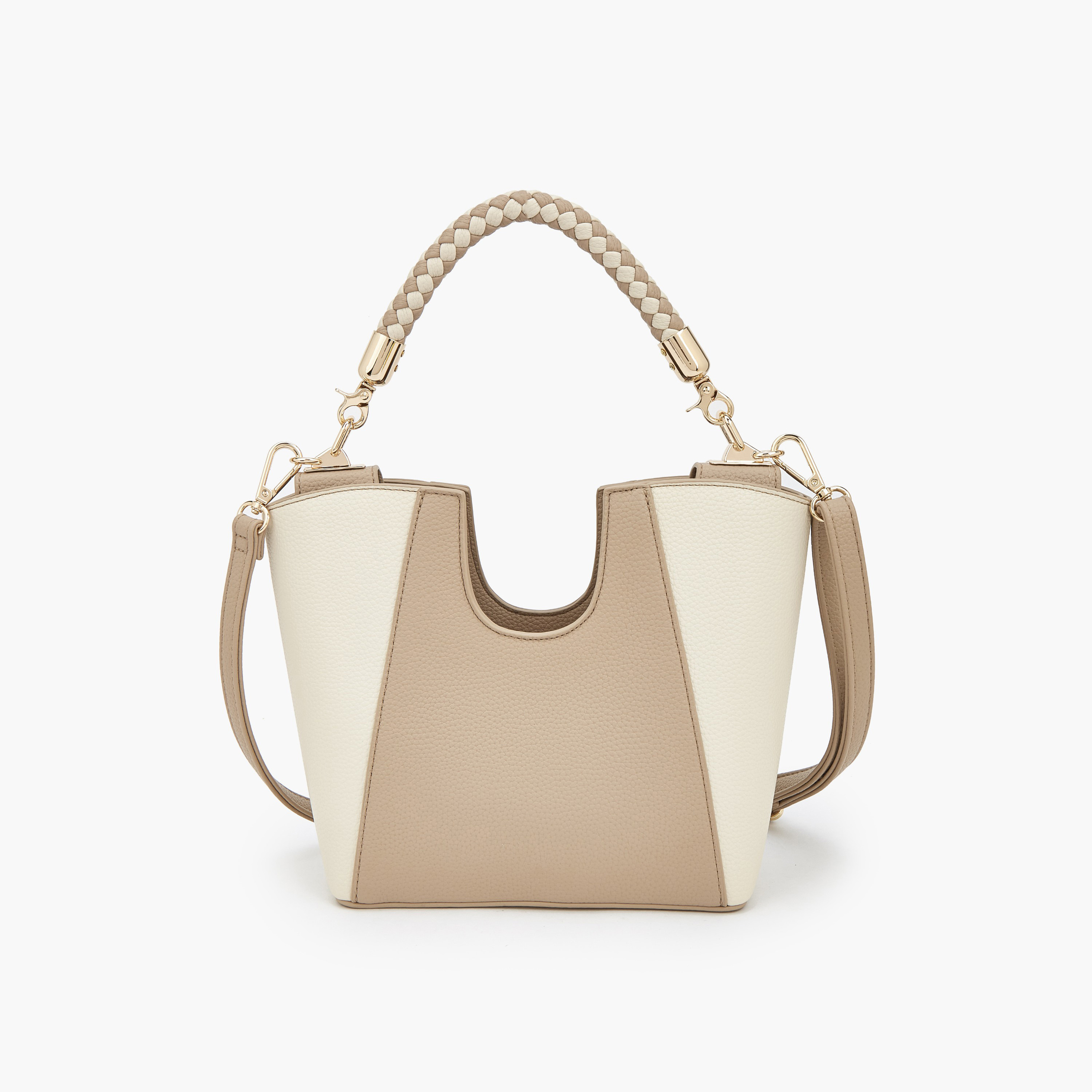 Flora Bella Textured Satchel Bag with Braided Handle-women-bagsandwallets-handbags-image-6