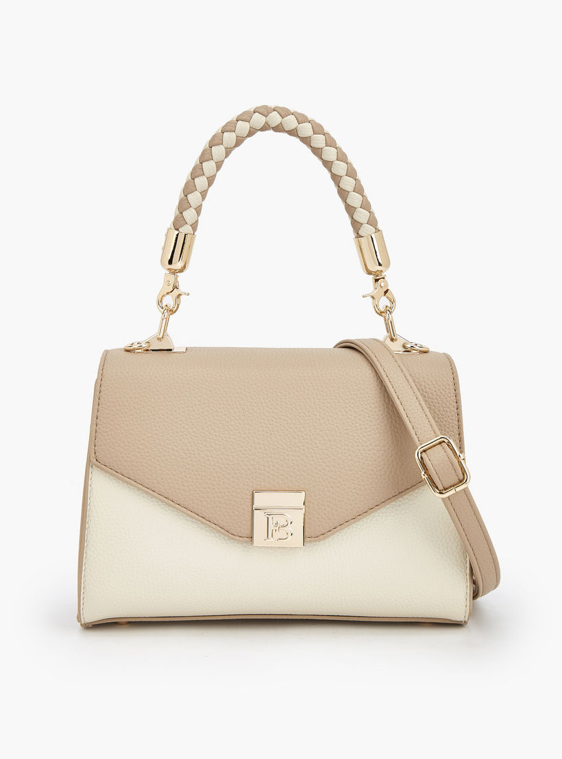 Flora Bella Textured Satchel Bag with Detachable Strap-women-bagsandwallets-handbags-image-1