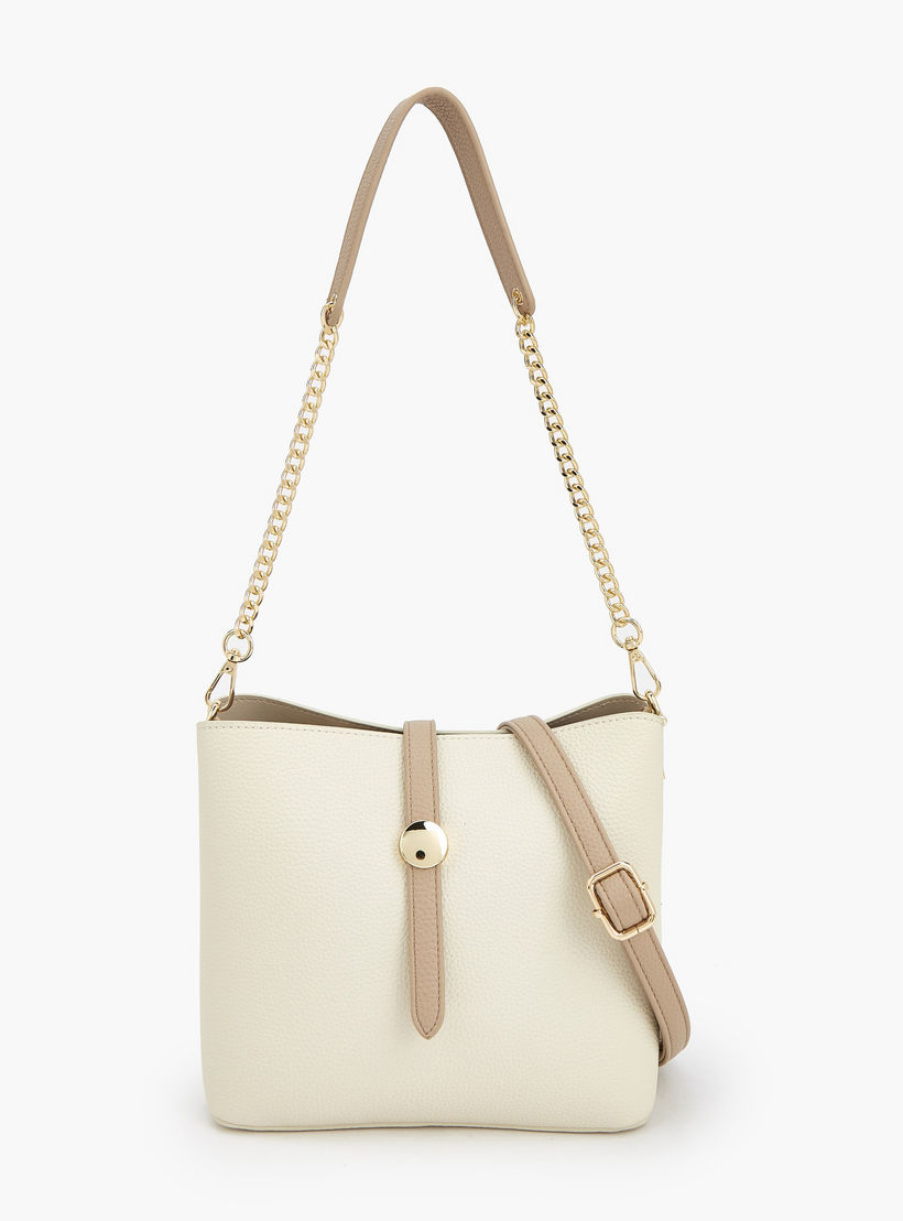 شنطة دلو سادة بحزام كتف قابل للفصل من فلورا بيلا-women-bagsandwallets-handbags-image-1