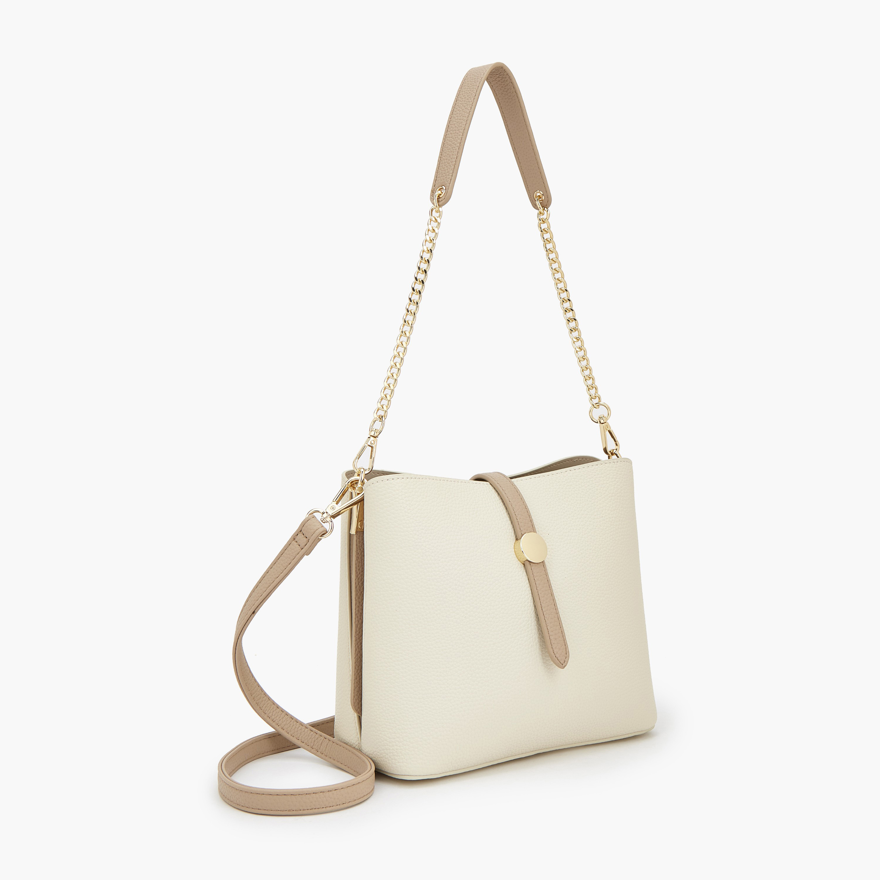 شنطة دلو سادة بحزام كتف قابل للفصل من فلورا بيلا-women-bagsandwallets-handbags-image-4