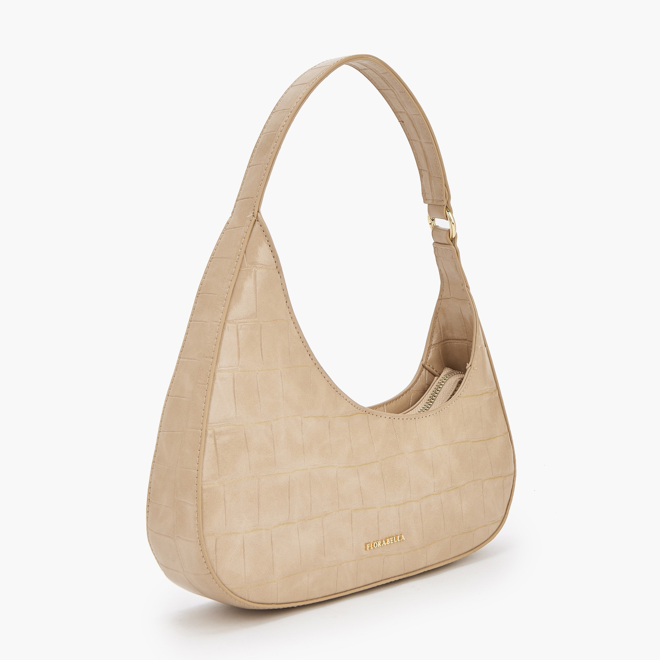 Flora Bella Textured Shoulder Bag with Zip Closure-women-bagsandwallets-handbags-image-2