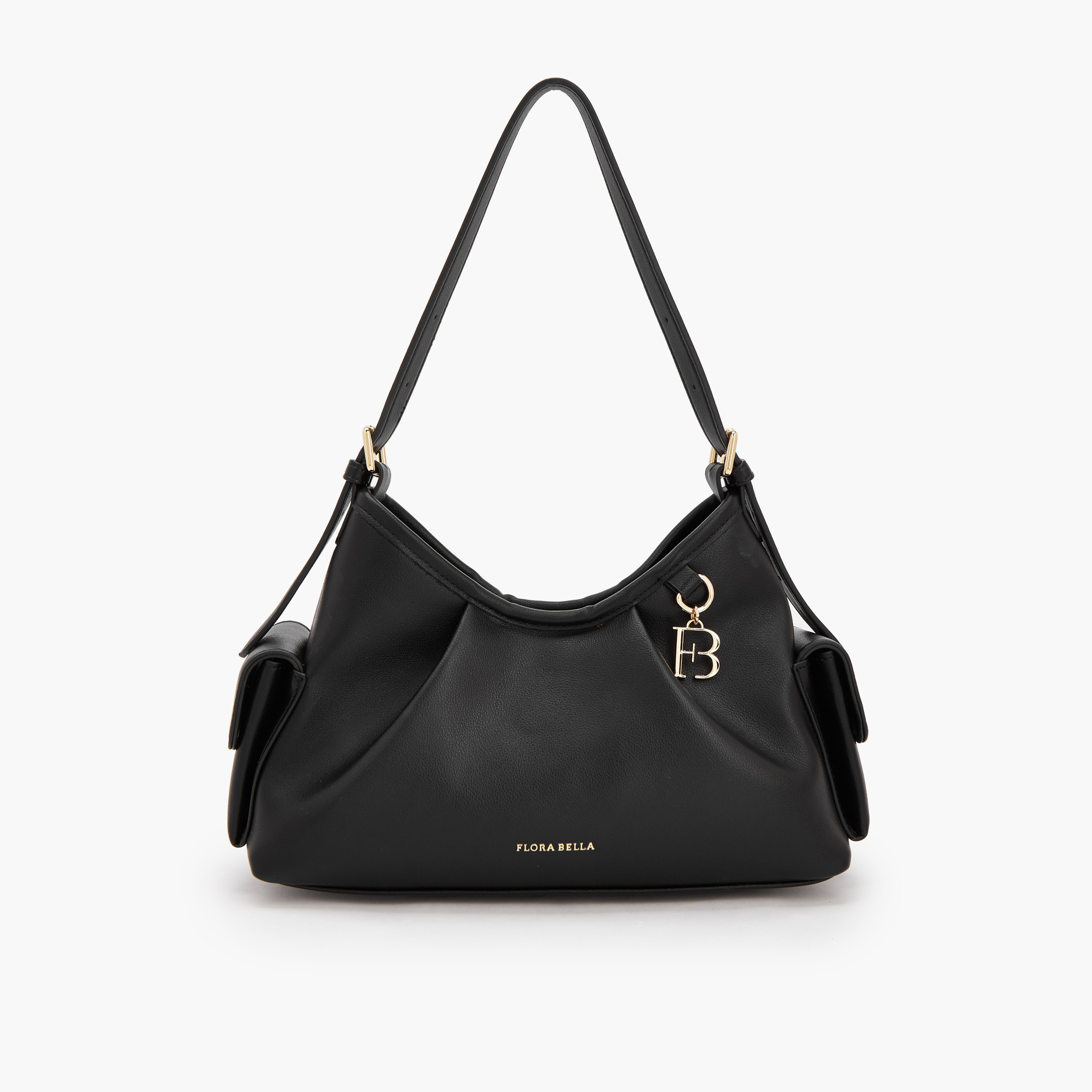 شنطة كتف سادة بحزام قابل للتعديل من فلورا بيلا-women-bagsandwallets-handbags-image-1