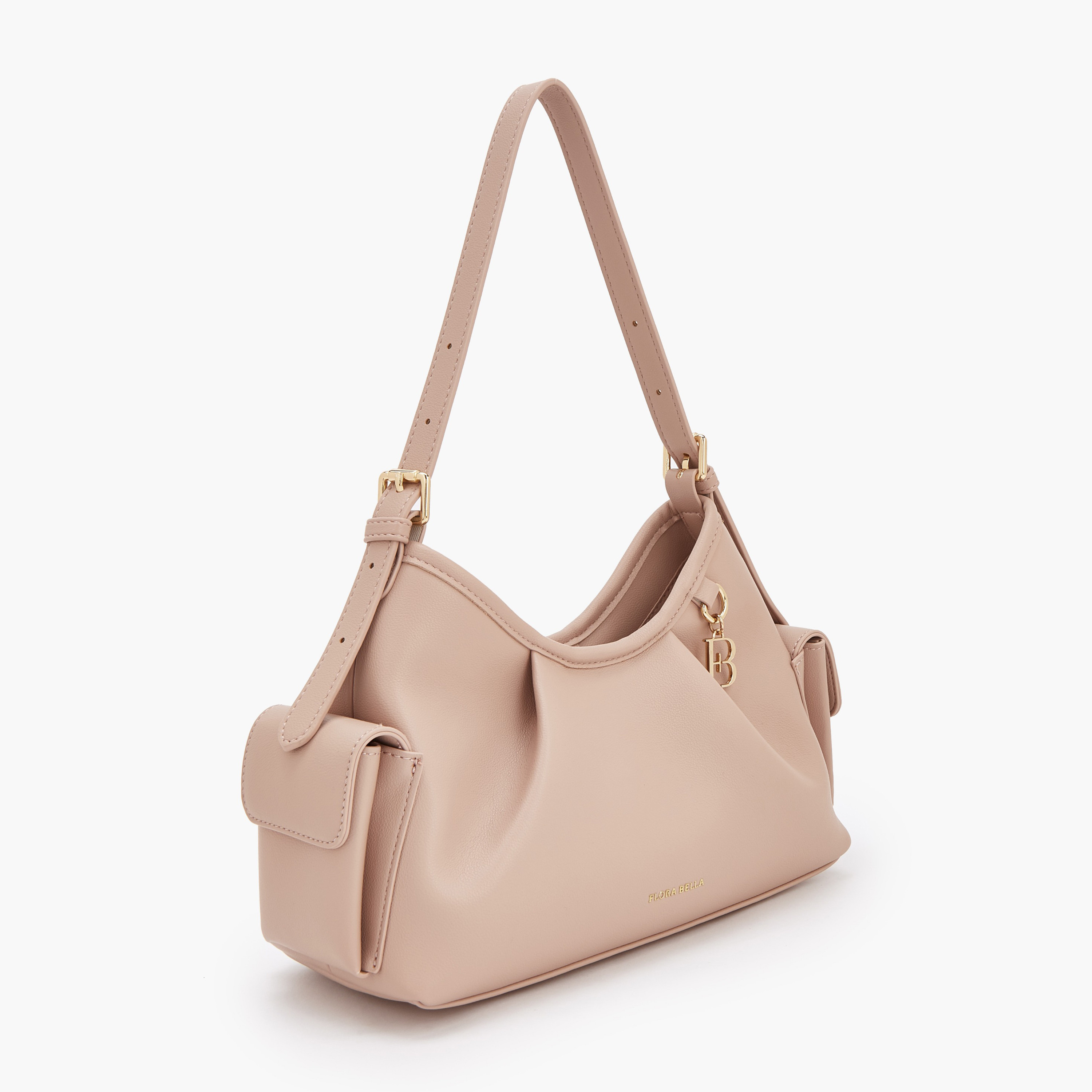 شنطة كتف سادة بحزام قابل للتعديل من فلورا بيلا-women-bagsandwallets-handbags-image-2