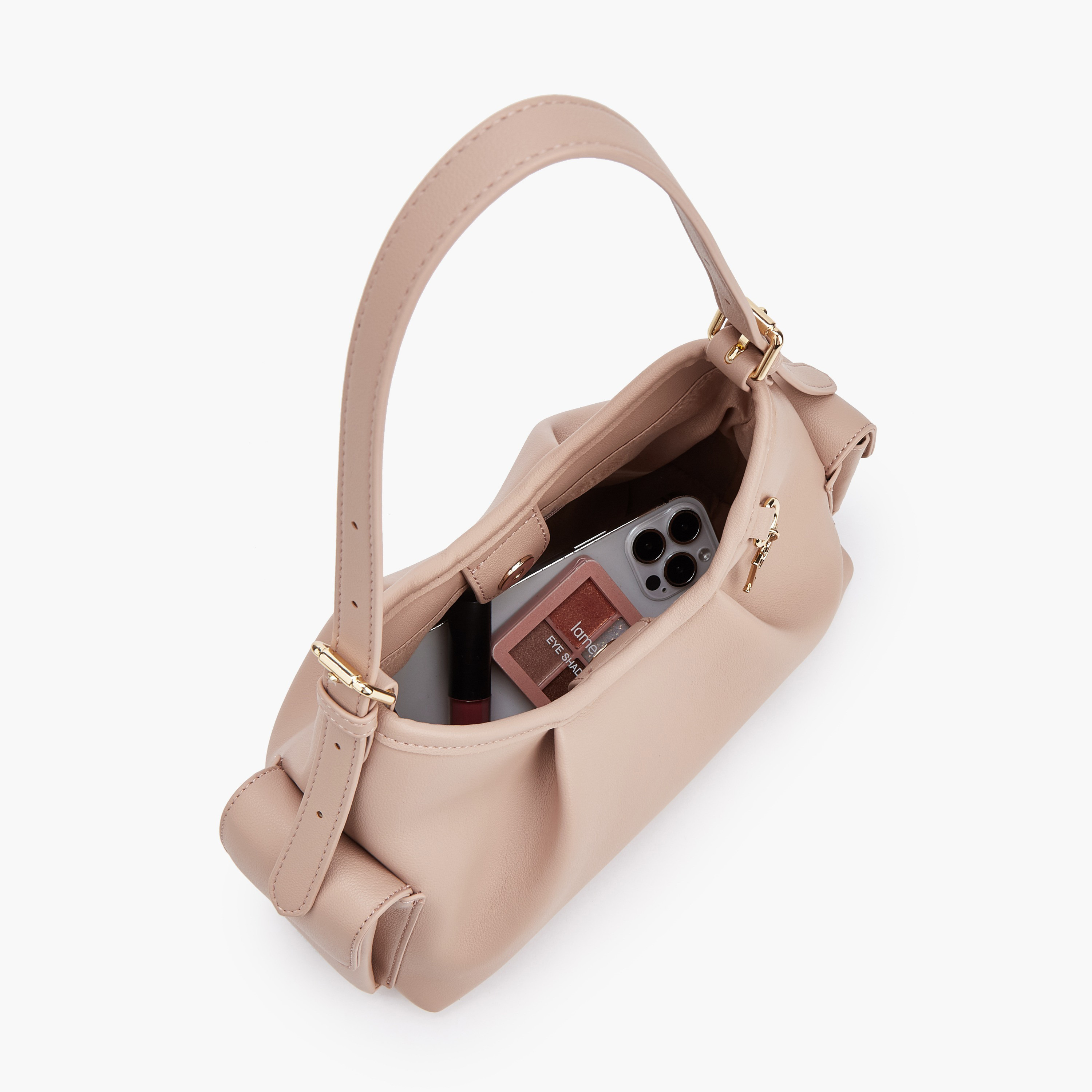 شنطة كتف سادة بحزام قابل للتعديل من فلورا بيلا-women-bagsandwallets-handbags-image-7