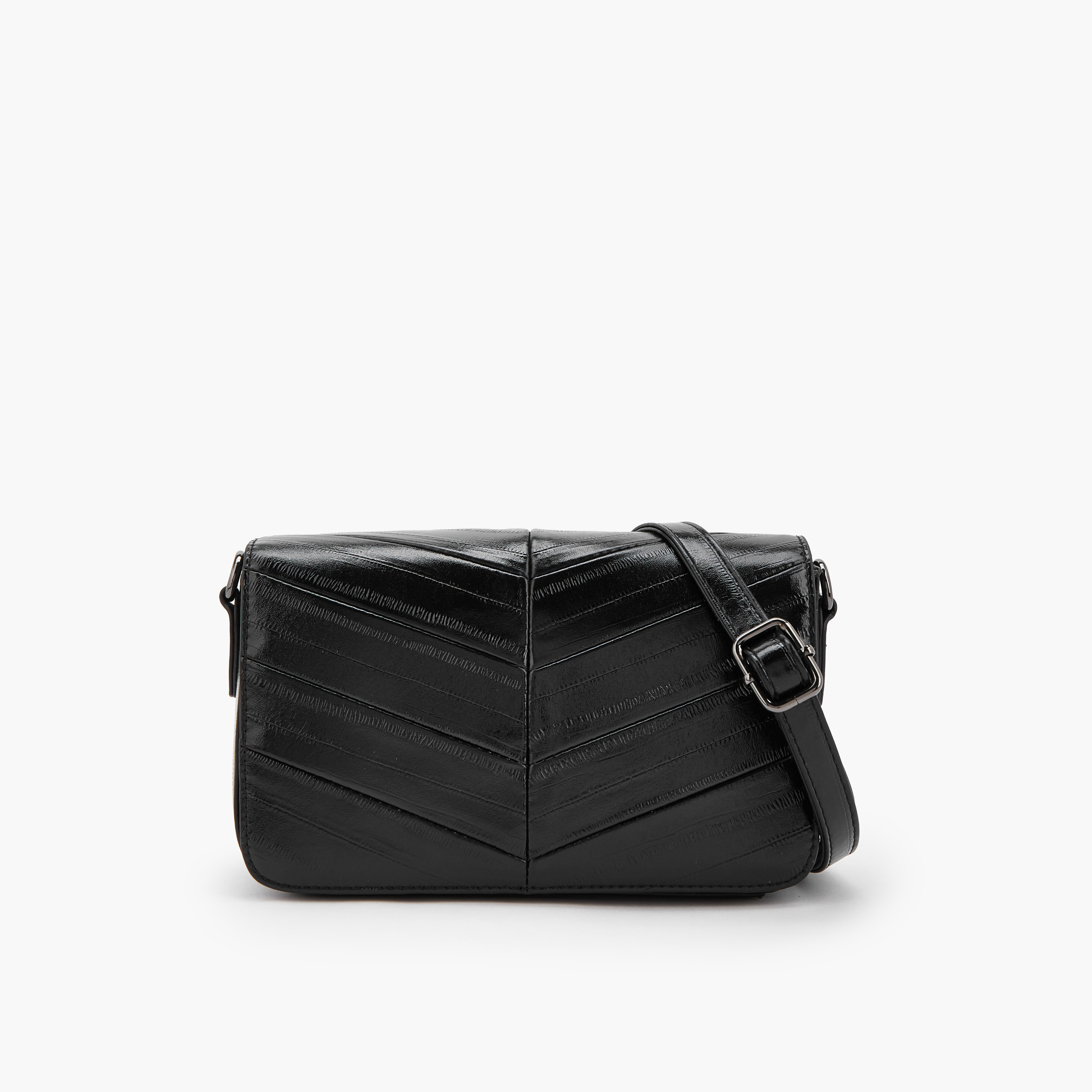 شنطة كروس بودي بارزة الملمس بحزام قابل للتعديل من فلورا بيلا-women-bagsandwallets-handbags-image-1