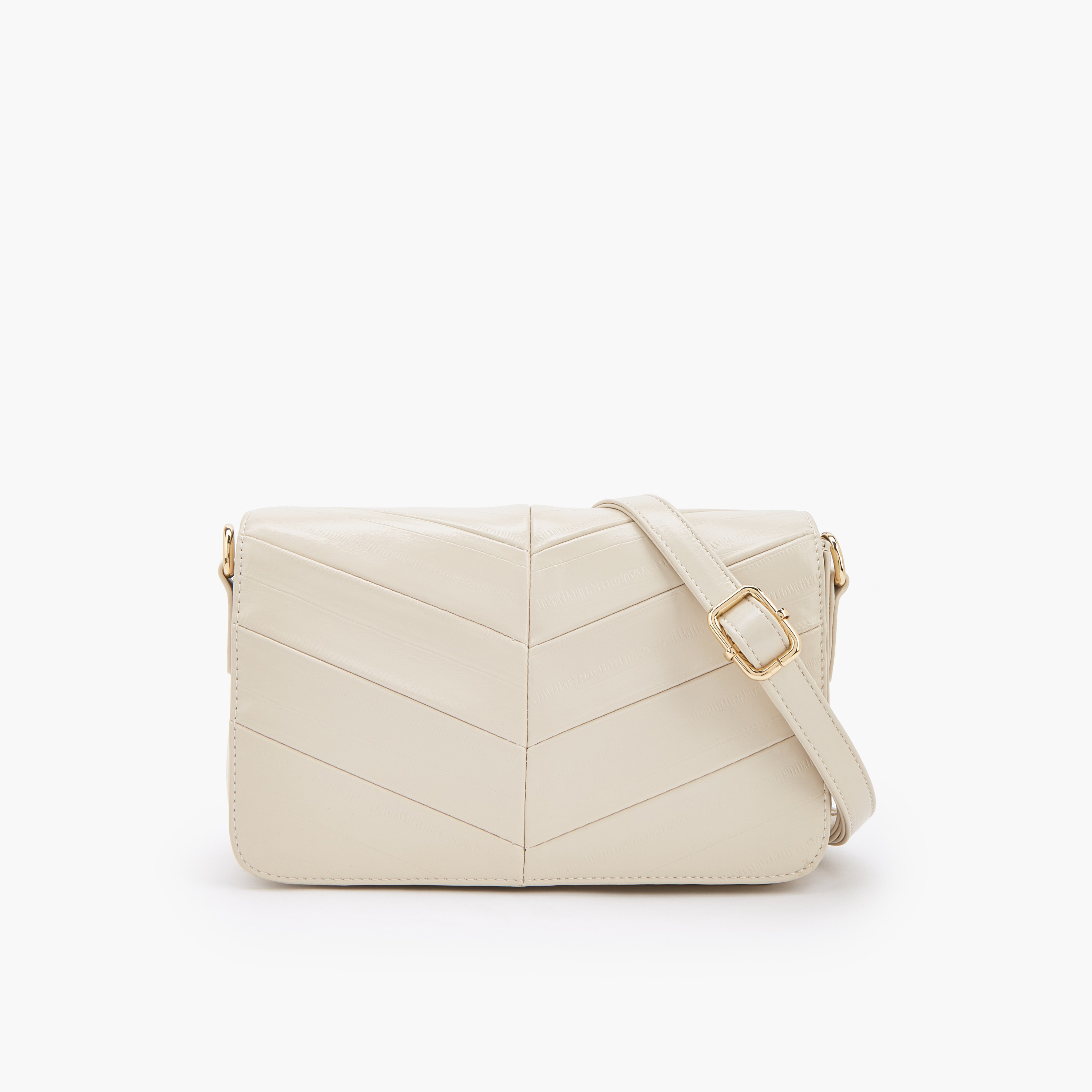 شنطة كروس بودي بارزة الملمس بحزام قابل للتعديل من فلورا بيلا-women-bagsandwallets-handbags-image-1