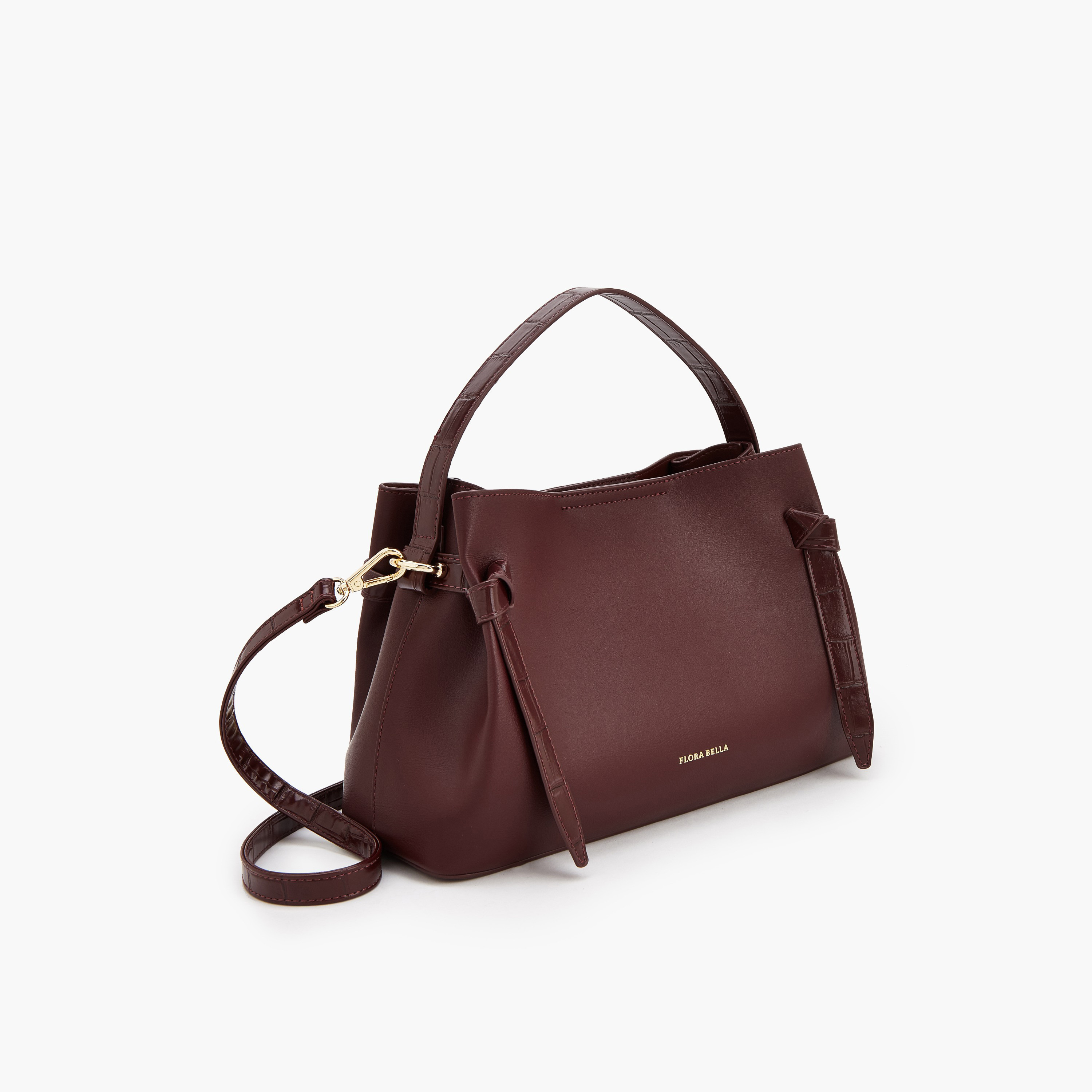 Flora Bella Solid Tote Bag with Detachable Shoulder Strap-women-bagsandwallets-handbags-image-3