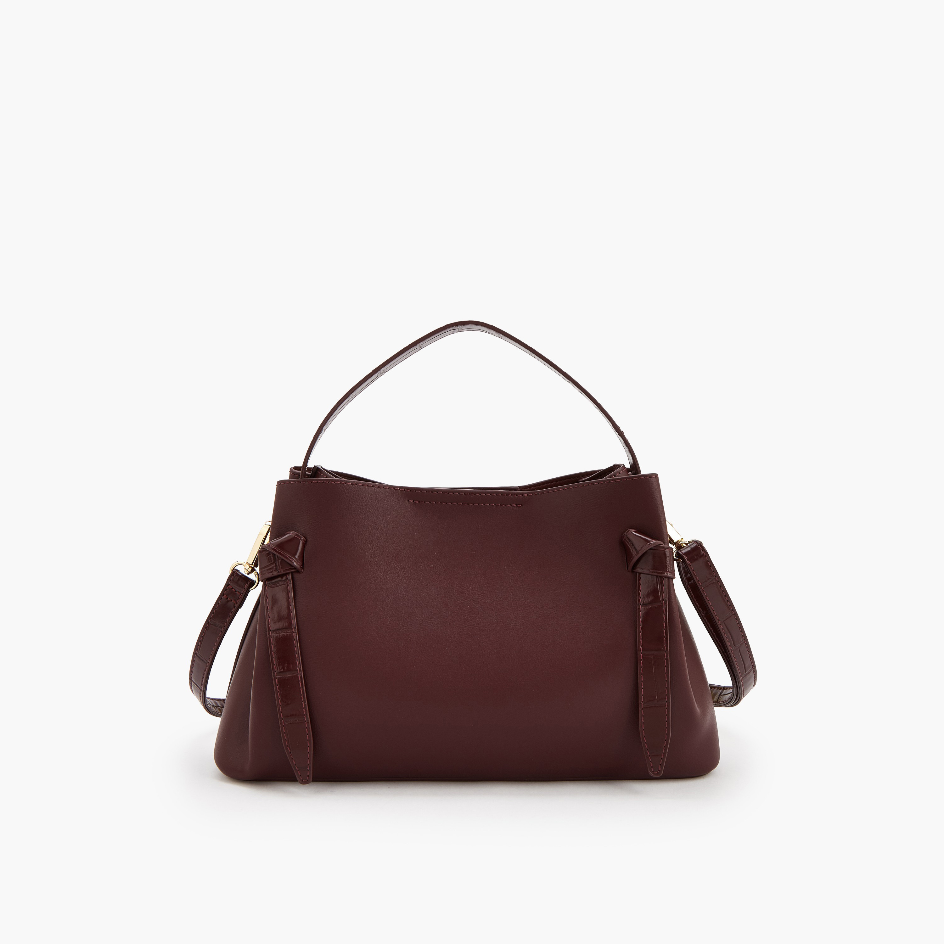 Flora Bella Solid Tote Bag with Detachable Shoulder Strap-women-bagsandwallets-handbags-image-5
