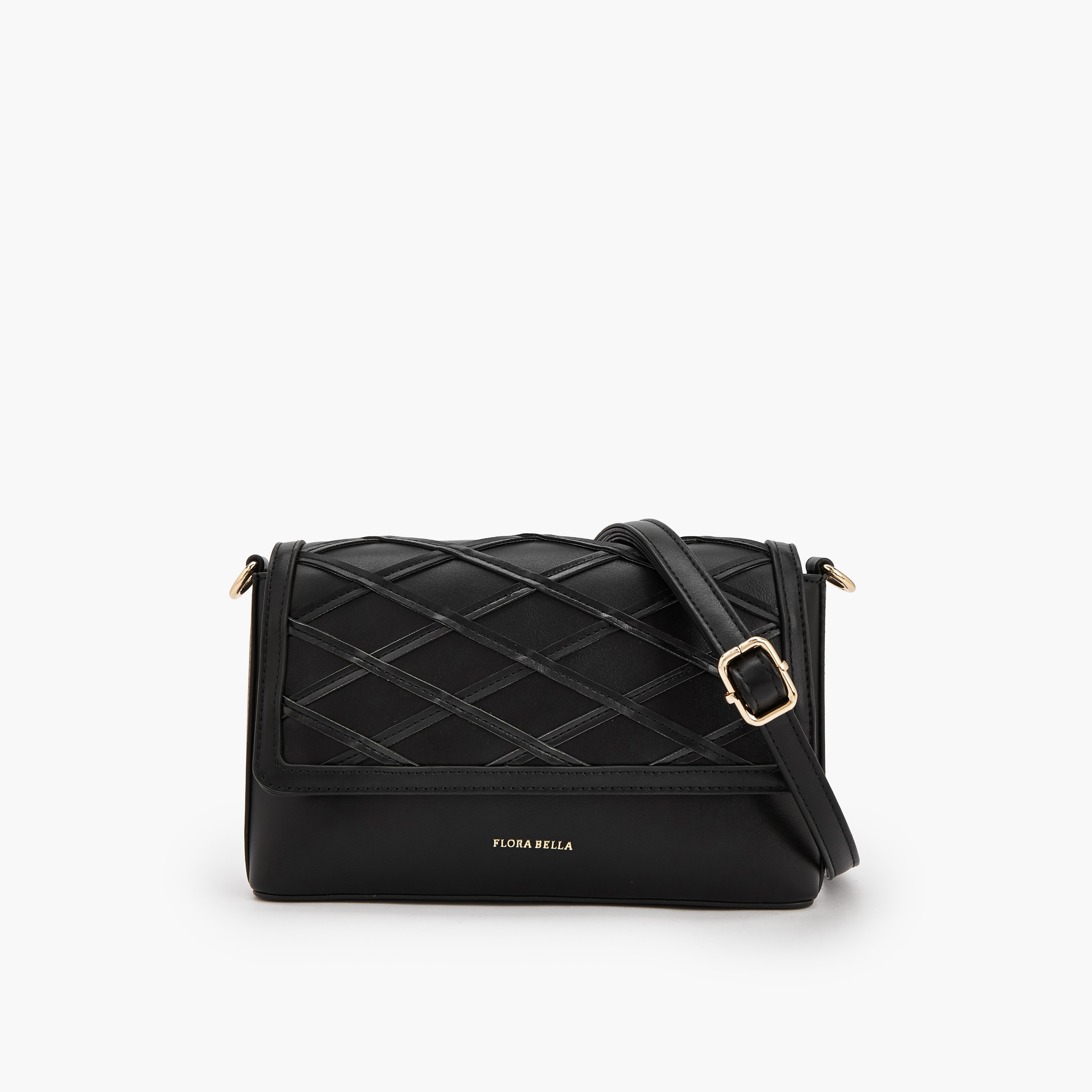 شنطة كروس بودي بارزة الملمس بحزام قابل للفصل من فلورا بيلا-women-bagsandwallets-handbags-image-1