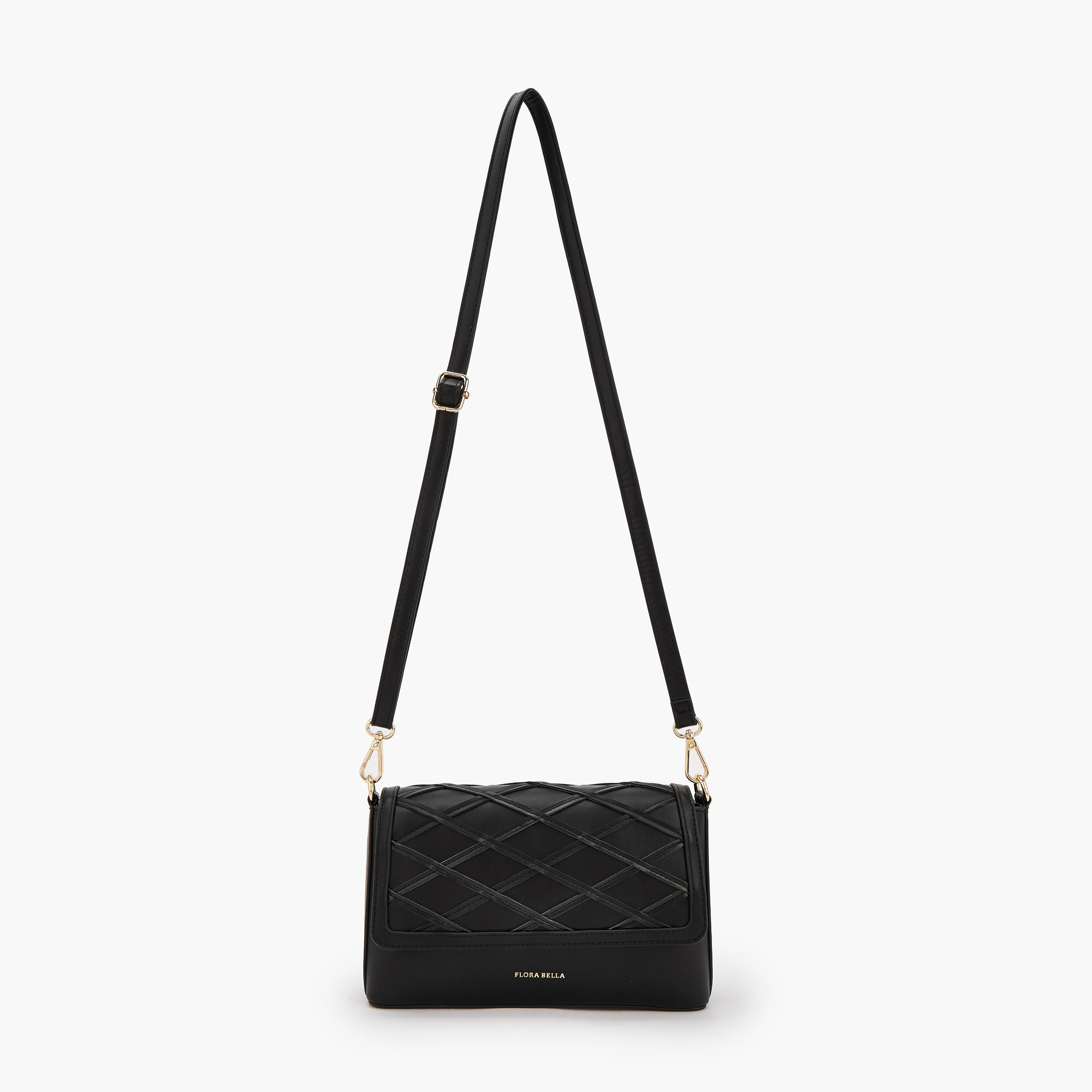 شنطة كروس بودي بارزة الملمس بحزام قابل للفصل من فلورا بيلا-women-bagsandwallets-handbags-image-2