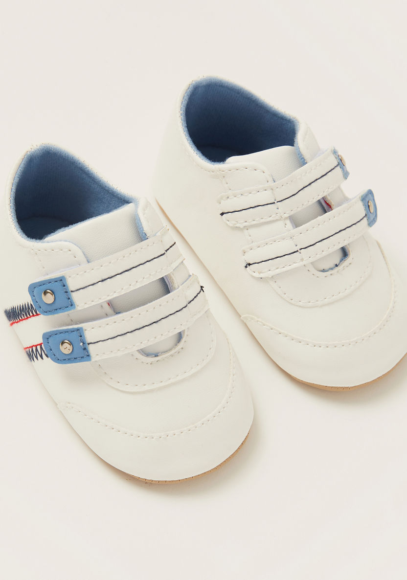 Juniors Stitch Detail Baby Shoes with Hook and Loop Closure-Casual-image-1