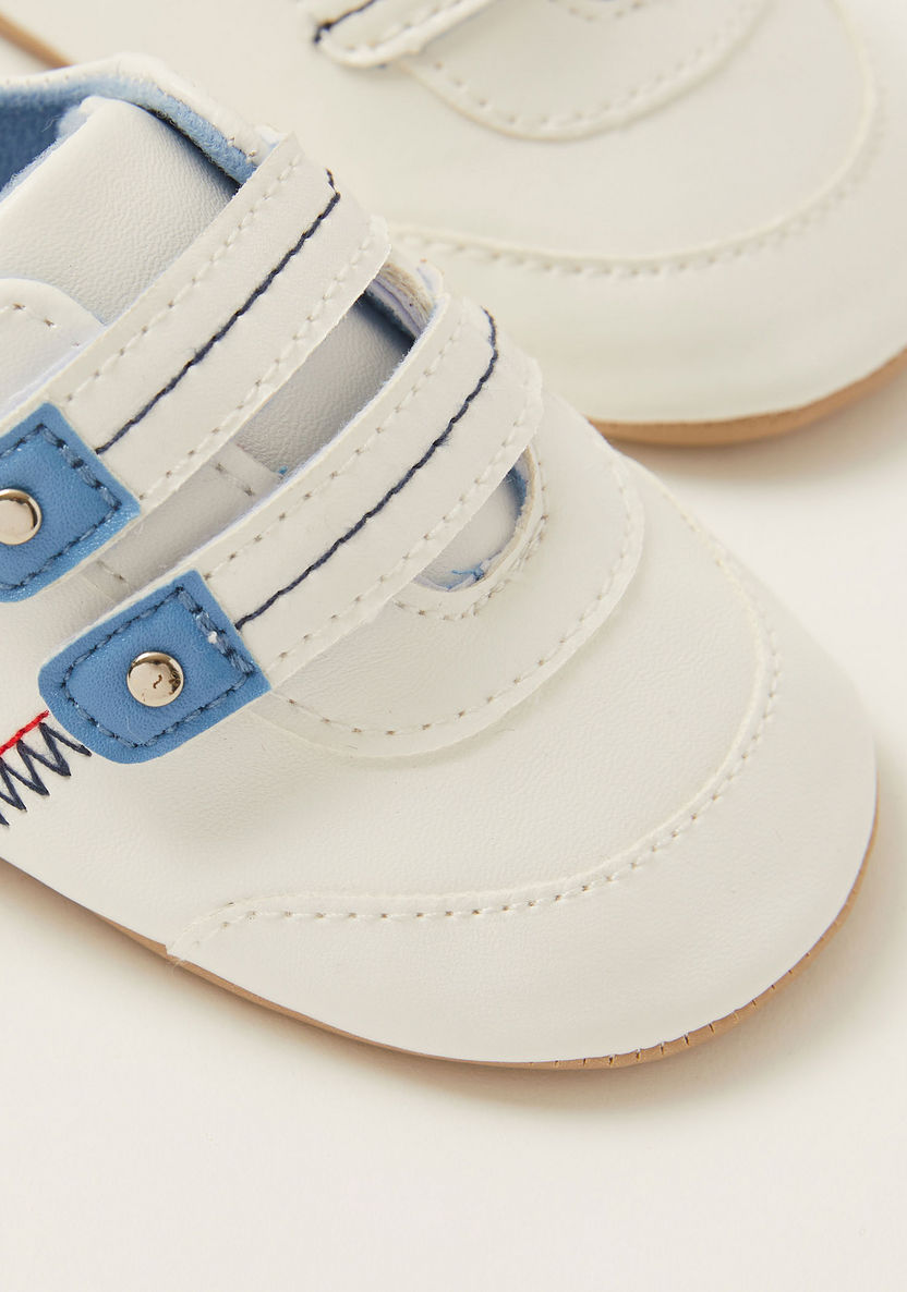 Juniors Stitch Detail Baby Shoes with Hook and Loop Closure-Casual-image-2